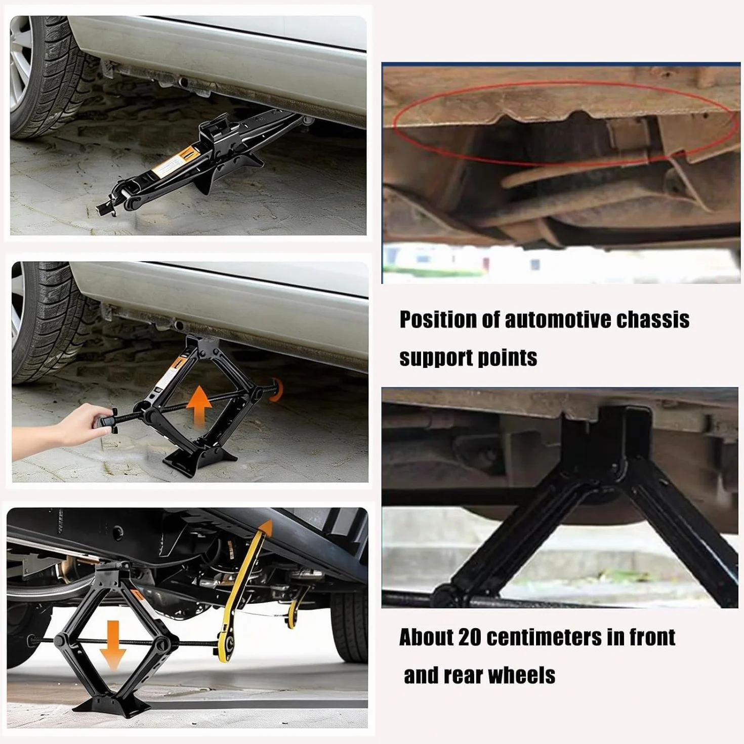Cric Auto per Audi S3 Sportback 2013-2017, 2500kg, 425mm, Portatile con Chiave Dadi Ruota, Kit Emergenza