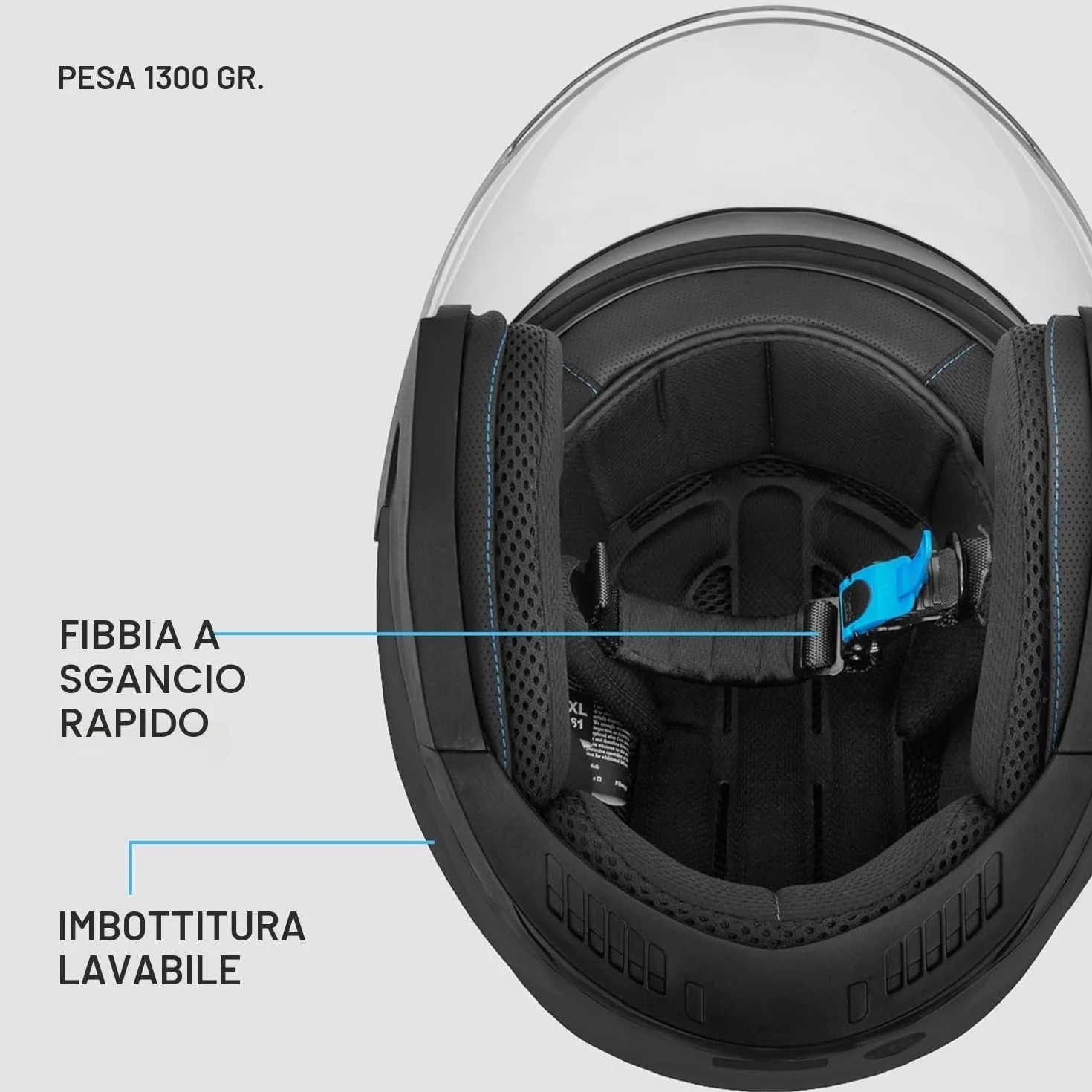 Casco jet Westt doppia visiera omologato ECE 22.06 nero grigio bianco