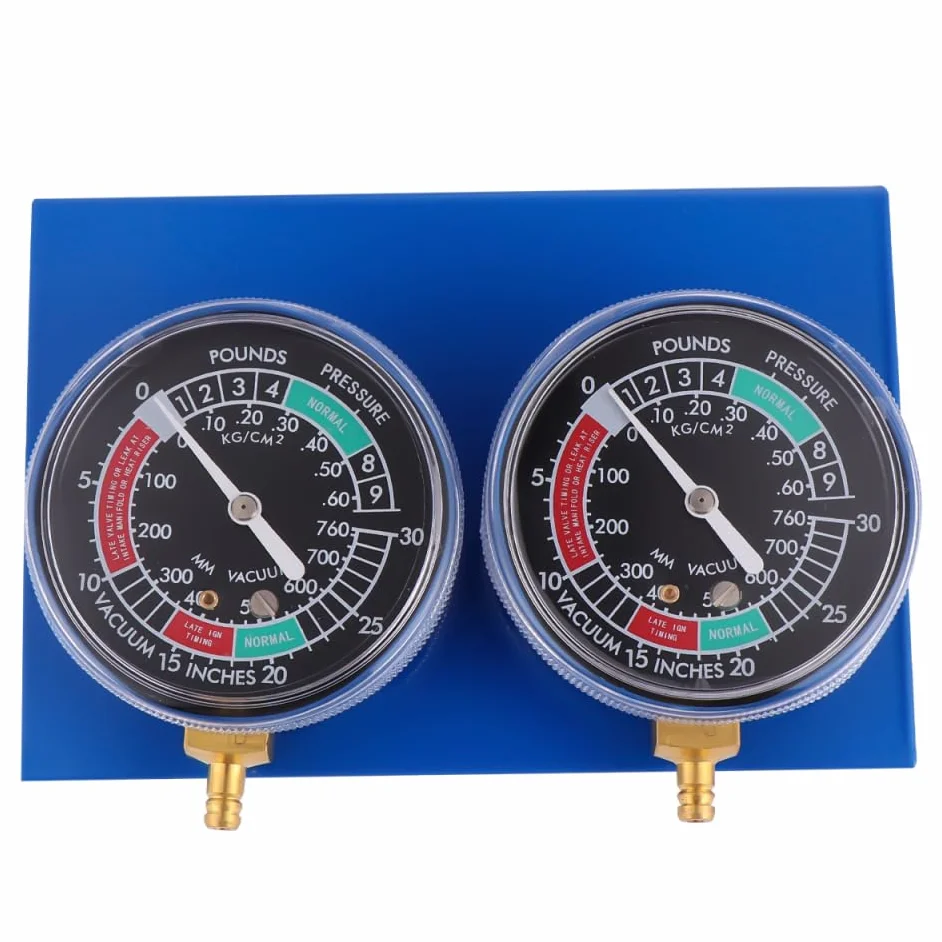 Cabilock Bilanciatore del Misuratore del Vuoto Carburante a 2 Cilindri per Motociclette, Manometro Vacuum Doppio Base Robusta per Sincronizzazione e Bilanciamento Motore