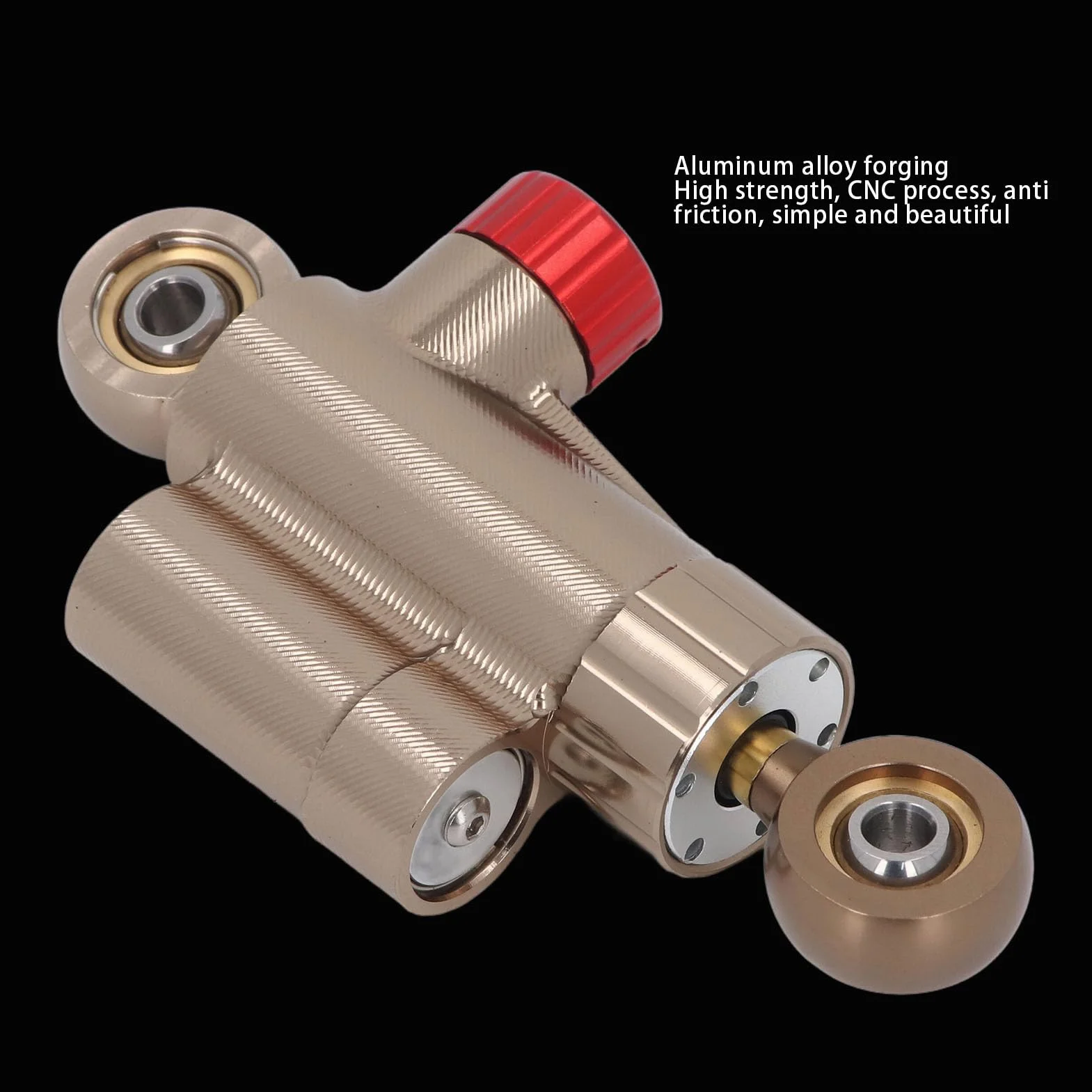 Ammortizzatore di Sterzo CNC Regolabile Stabilizzatore di stabilità Migliorato per Motocicli Olio di Smorzamento Importato Universale in Oro Intervallo da -40 ° C a 100 ° C
