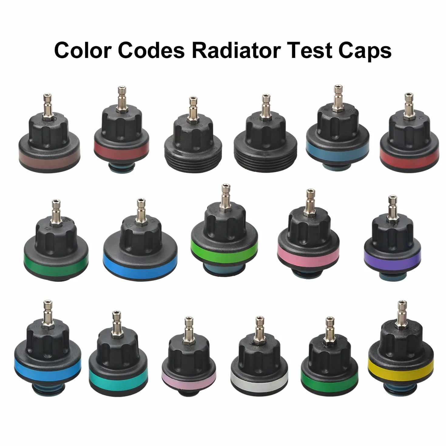 Tester Pressione Radiatore Universale 32 Pezzi con 23 Adattatori Kit Prova Sistema Raffreddamento