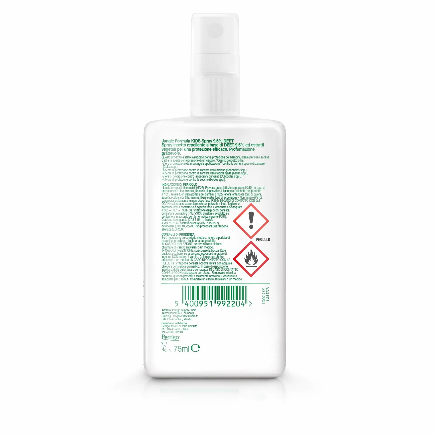 Jungle Formula Kids Spray Repellente zanzare 75 ml Protezione 7 ore Bambini 6 mesi