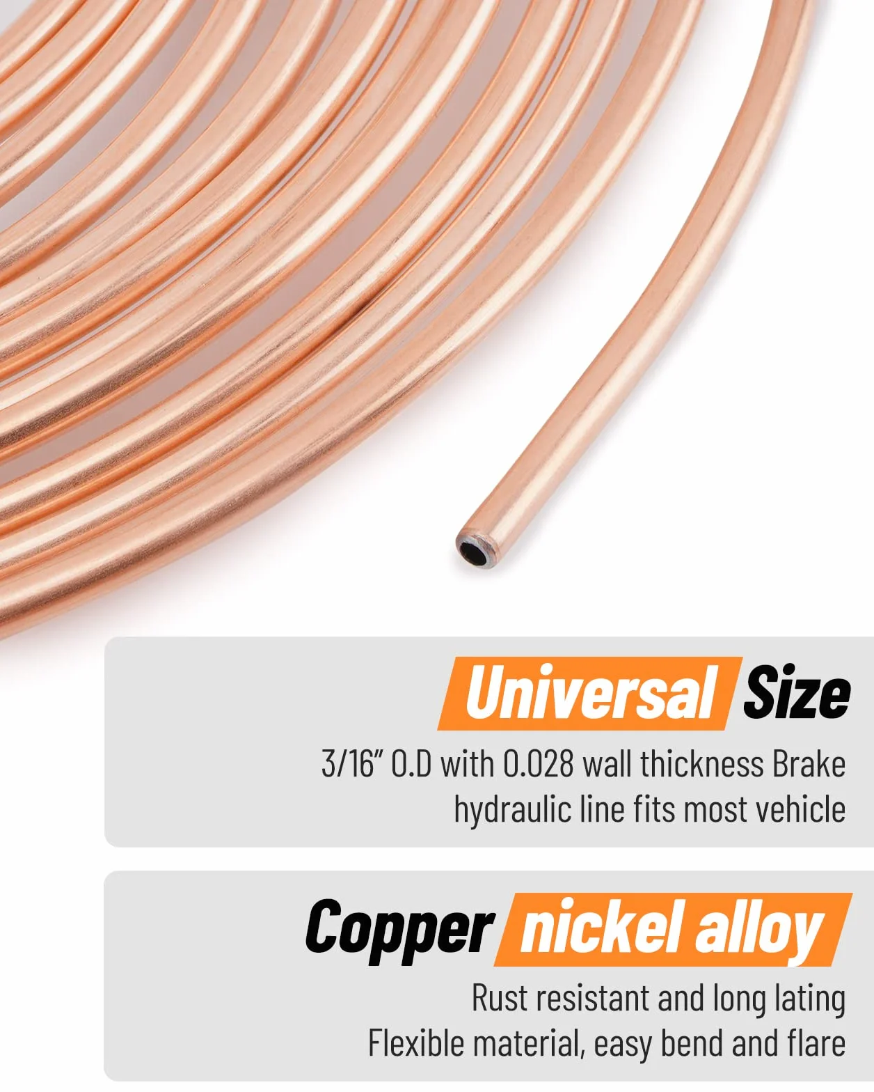 Kit di Torcitura per Tubo di Freno 7.6m Ø 4.75 mm Rame-Nickel Piegatubi