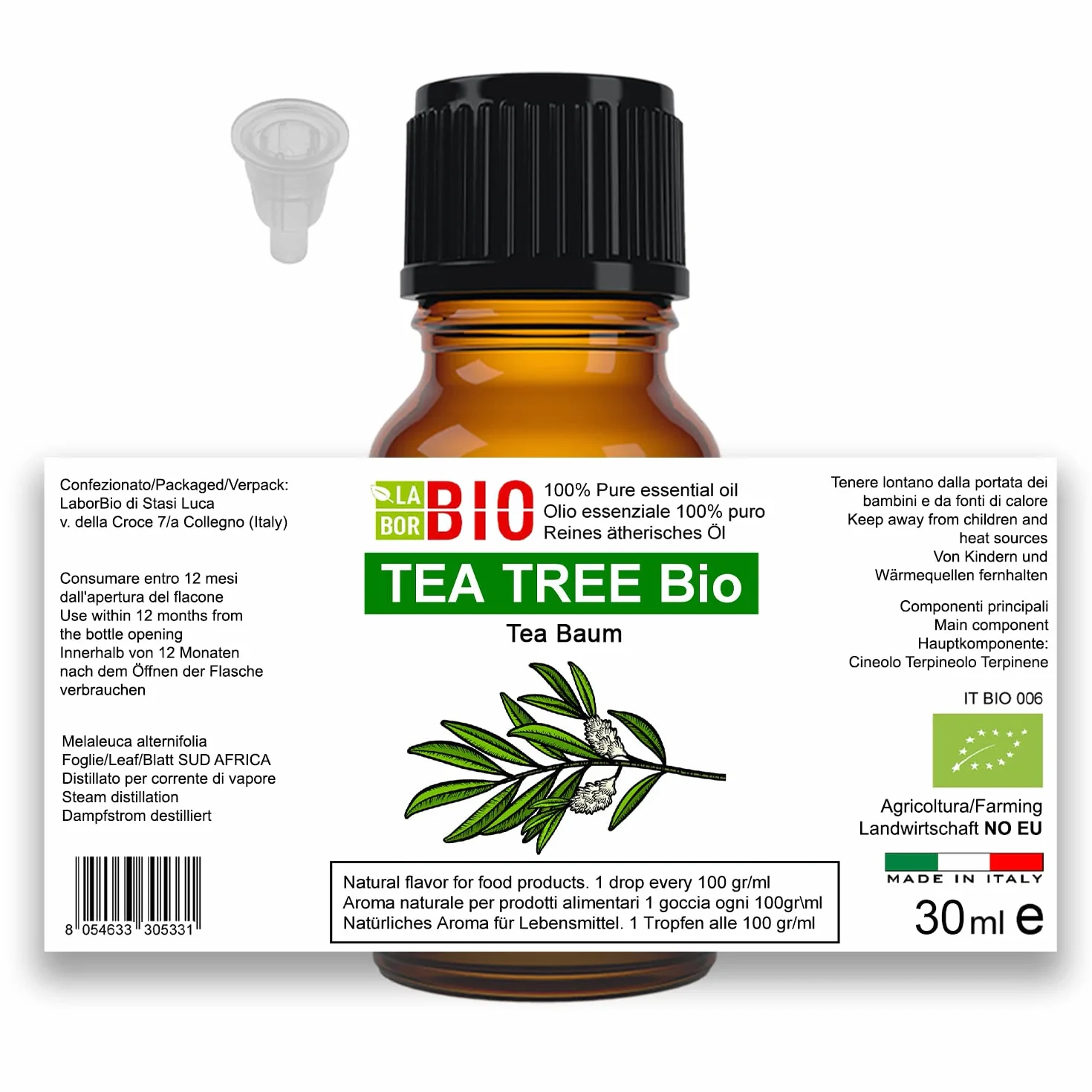Tea Tree Bio Olio Essenziale 100% Puro 30 ml - Laborbio