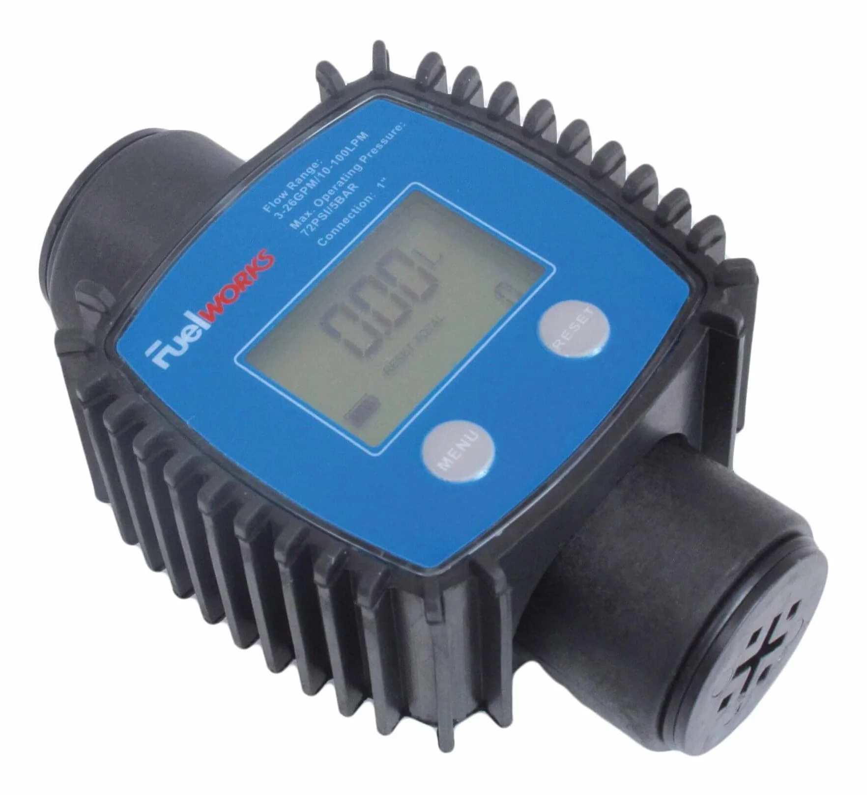 SIO Contalitri Digitale per Gasolio, AdBlue e Carburanti – Misuratore di Portata Elettronico con Display LCD – Contatore Carburante Professionale per Officina, Serbatoi e Trasferimento Liquidi
