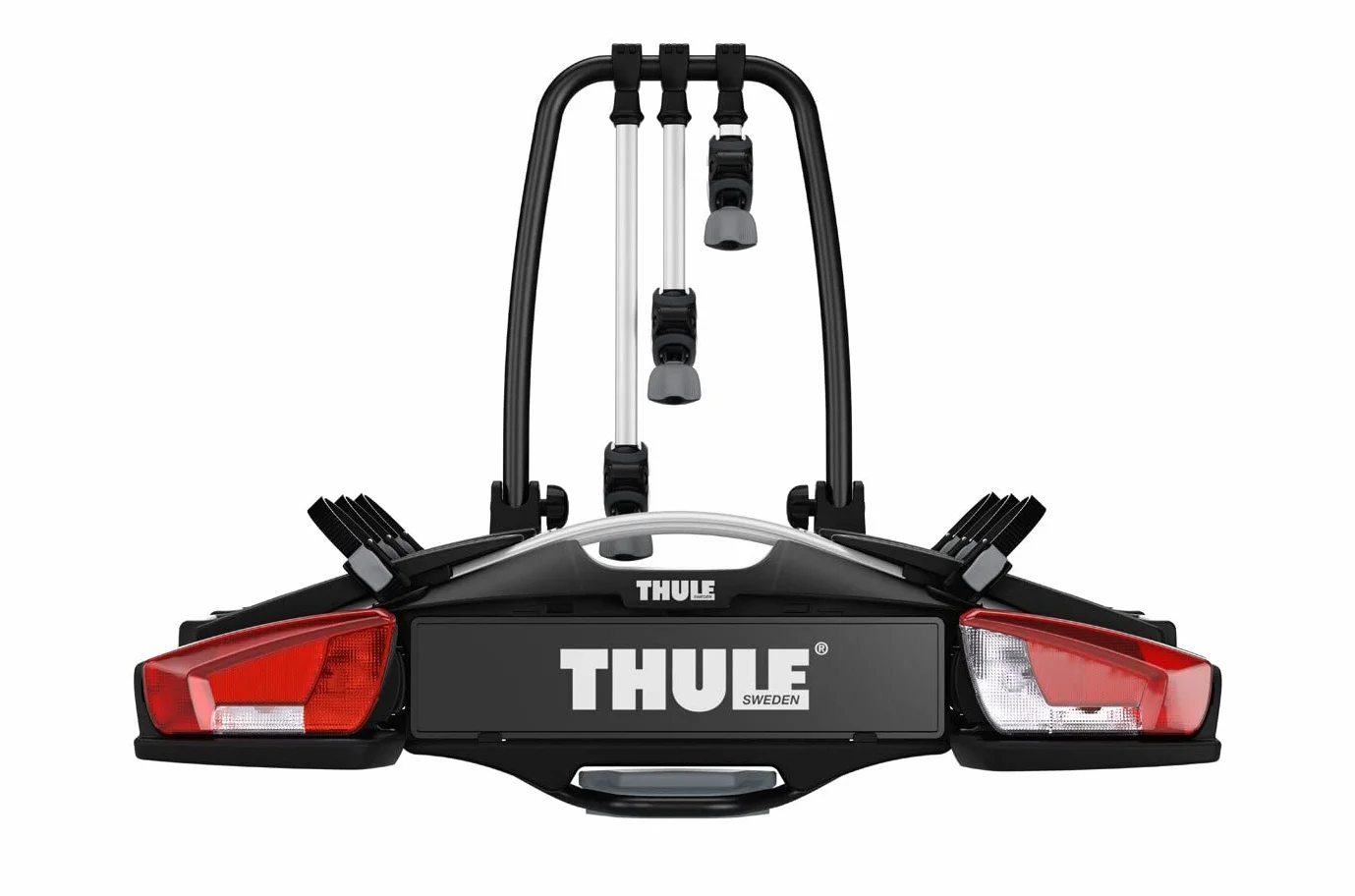Thule Velocompact 13-pin Portabici Piattaforma Gancio Traino Czarny/aluminium, 3 rowery