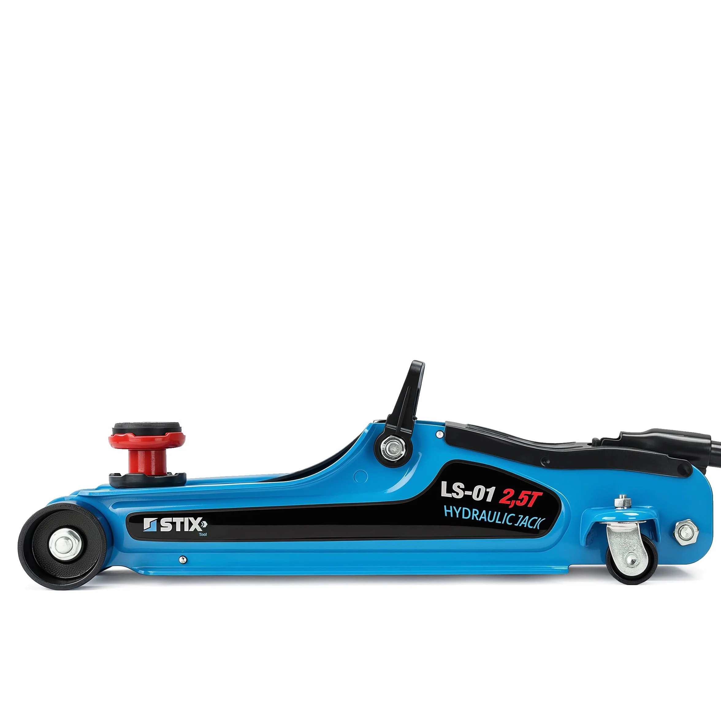 Cric Sollevatore Idraulico 2,5T LS-01 Profilo Basso 85 mm Altezza Max 365 mm Acciaio