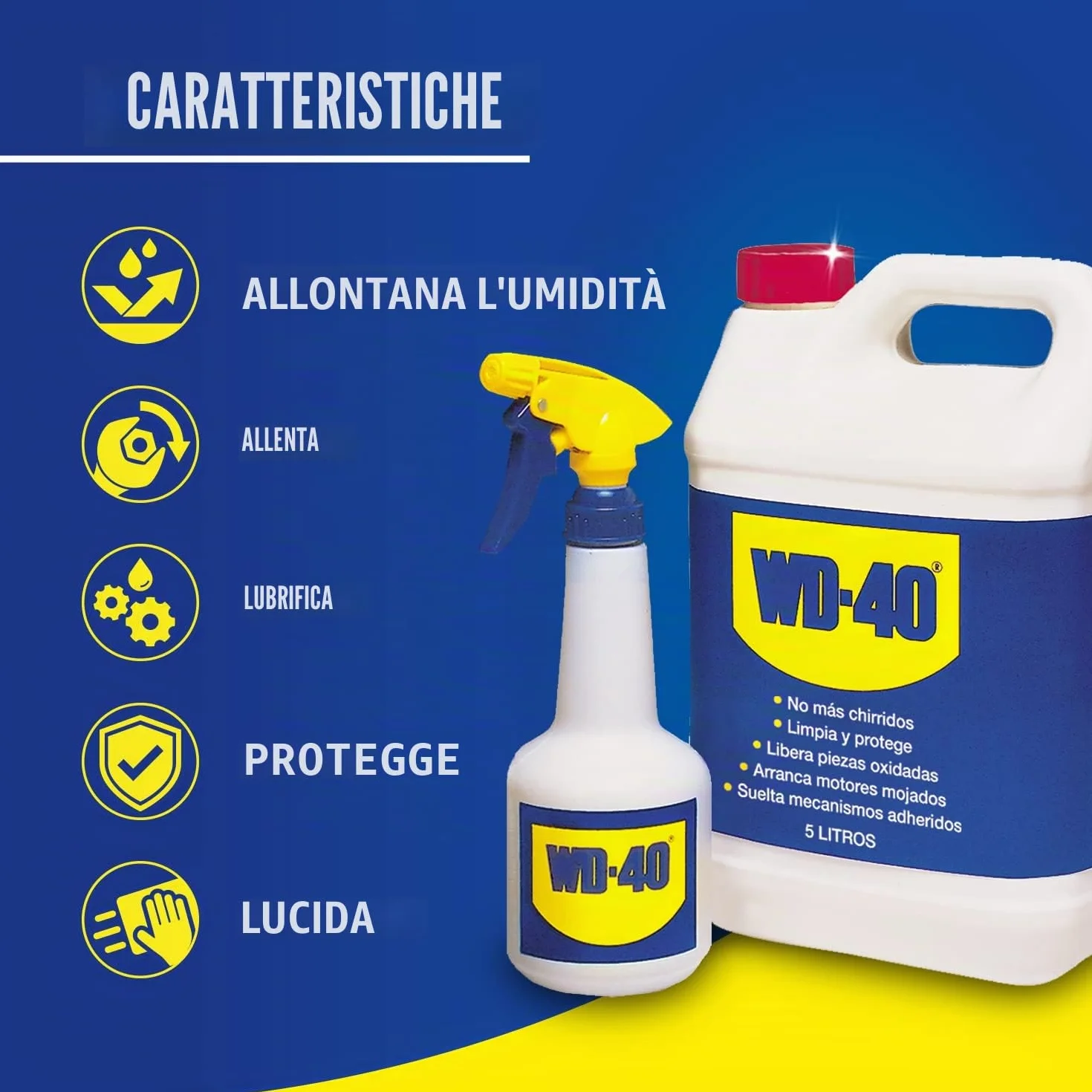WD40 5LTR Inc Free Spray Applicatore