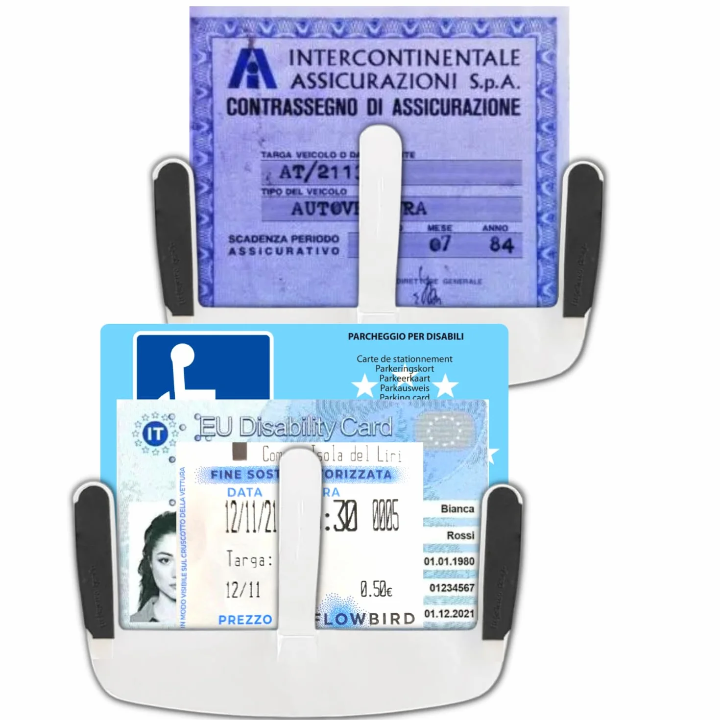 Adesivi Per Auto x2 Porta Documenti Auto Disability Card Tassista Macchina Biglietti di Parcheggio Accessori Auto Portadocumenti
