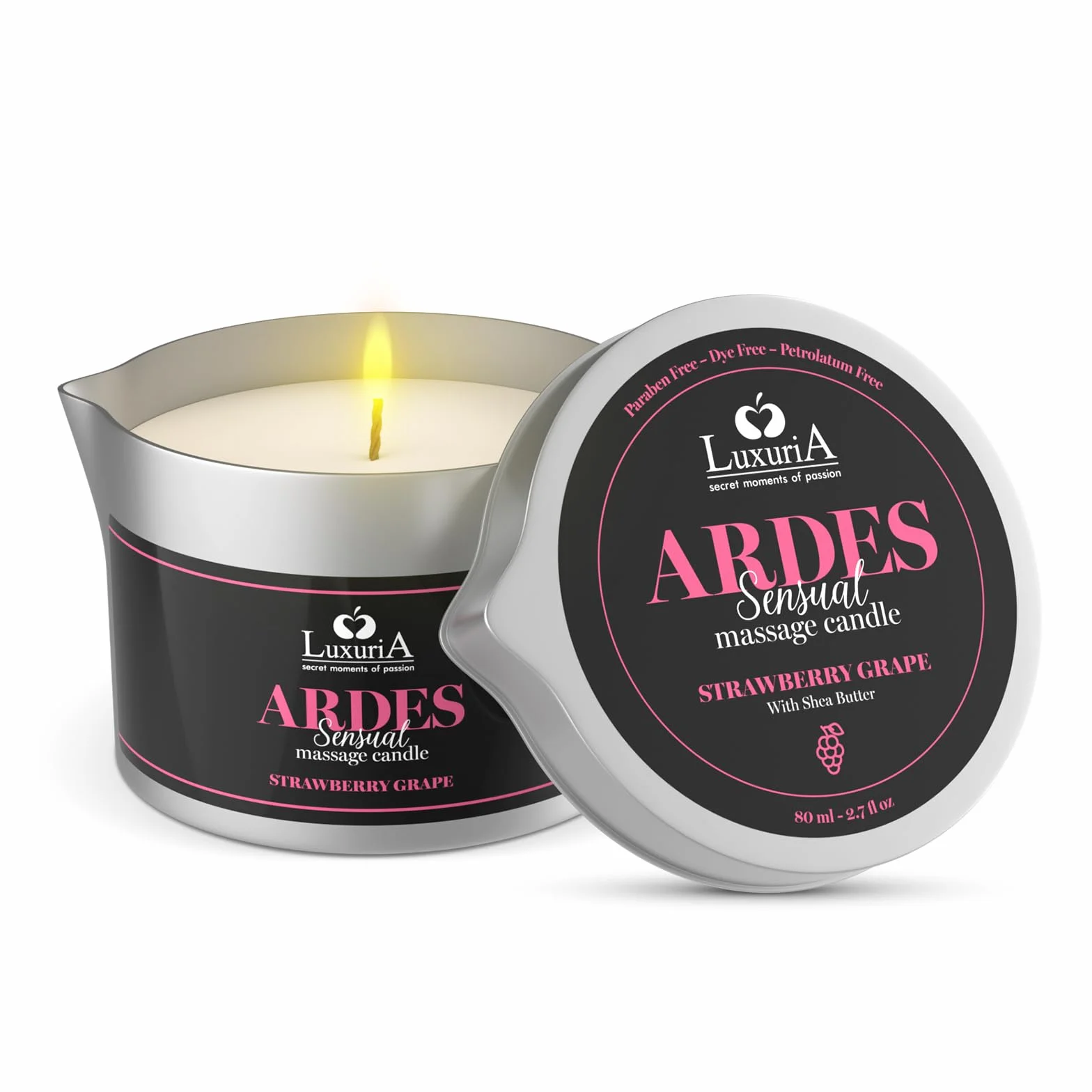 Ardes Massage Candle Sensuale Aromatizzata Uva Fragola