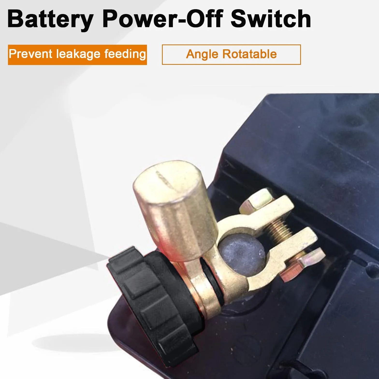 Morsetto Interruttore Stacca Batteria, Lega di Zinco Interruttore Della Batteria Stacca Batteria per Auto L Shape Staccabatteria 12V, per Testa Della Batteria per Auto da 15.5-17 mm (nero)