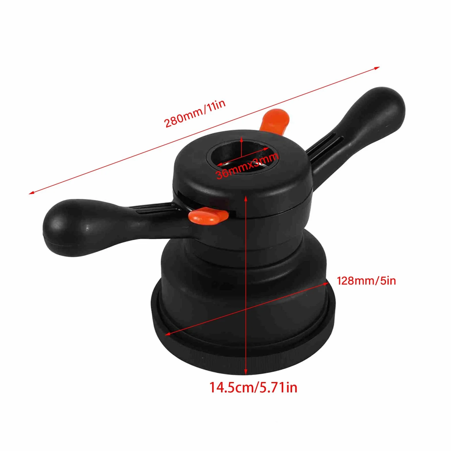Equilibratrice per Pneumatici, 36/38/40 Mm 3/4 Mm a Sgancio Rapido Equilibratrice per Ruote Dado Ad Alette Strumento per Cambio Pneumatici (Diametro interno 36mm passo 3mm)