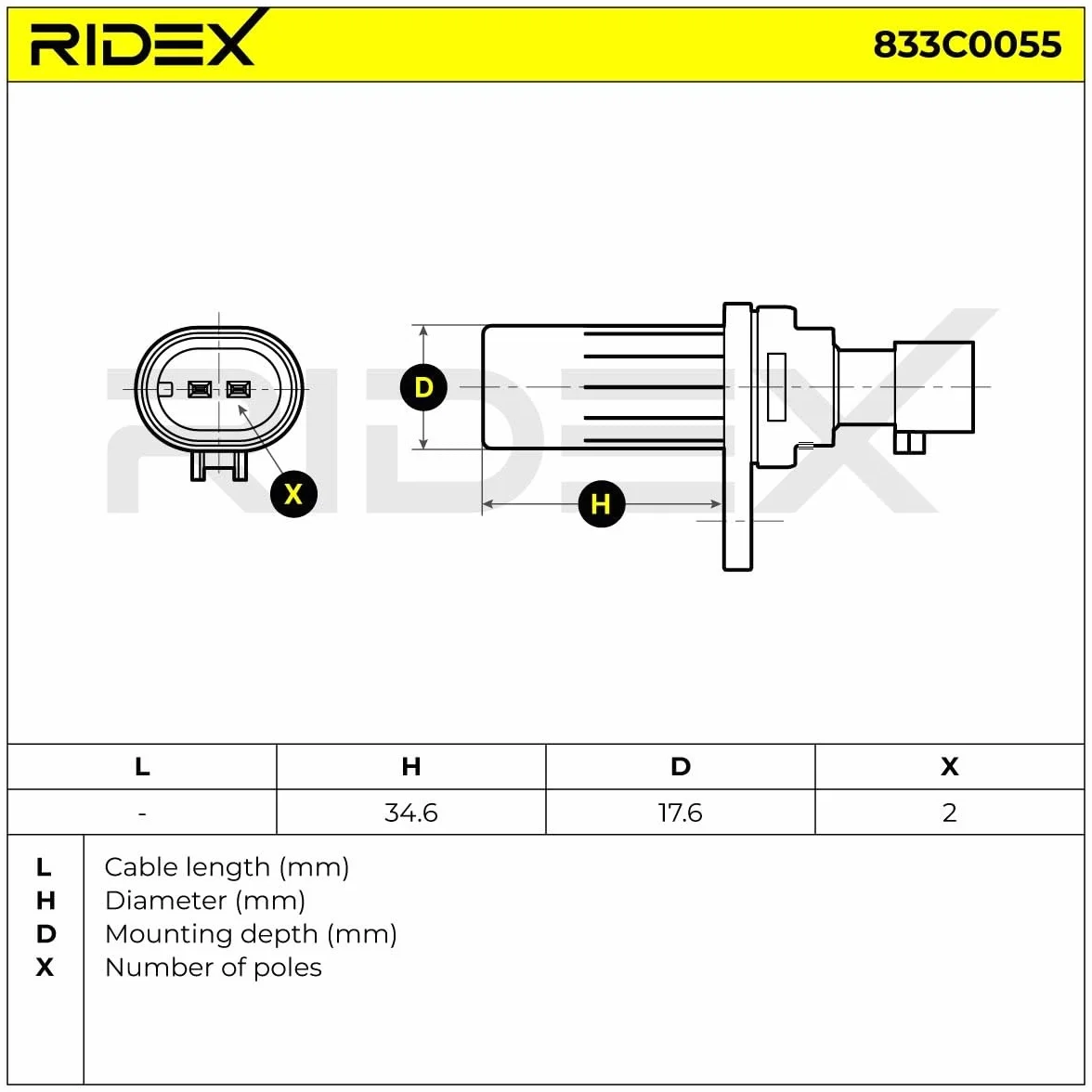 RIDEX Generatore di impulsi Albero a gomiti per FORD KA RU8