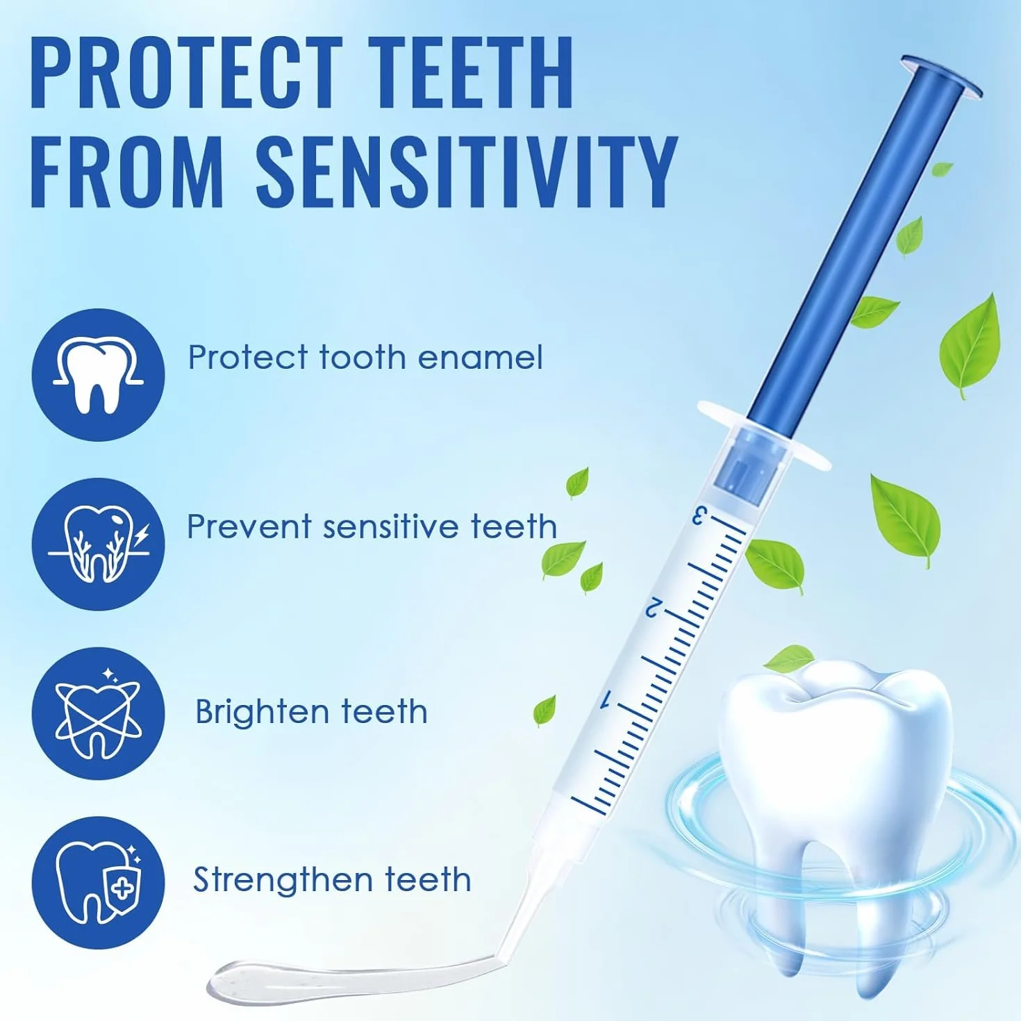 Gel Sbiancante Denti Professionale 10 Ricariche da 3 ml - Sbiancare i Denti Velocemente