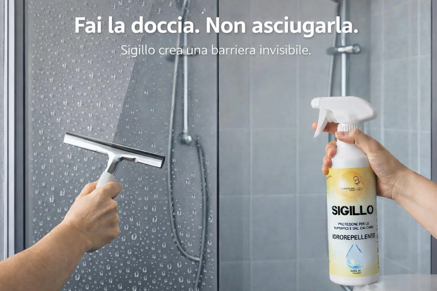Spray Anticalcare Idrorepellente 500 ml Effetto Anti-Goccia Barriera Protettiva