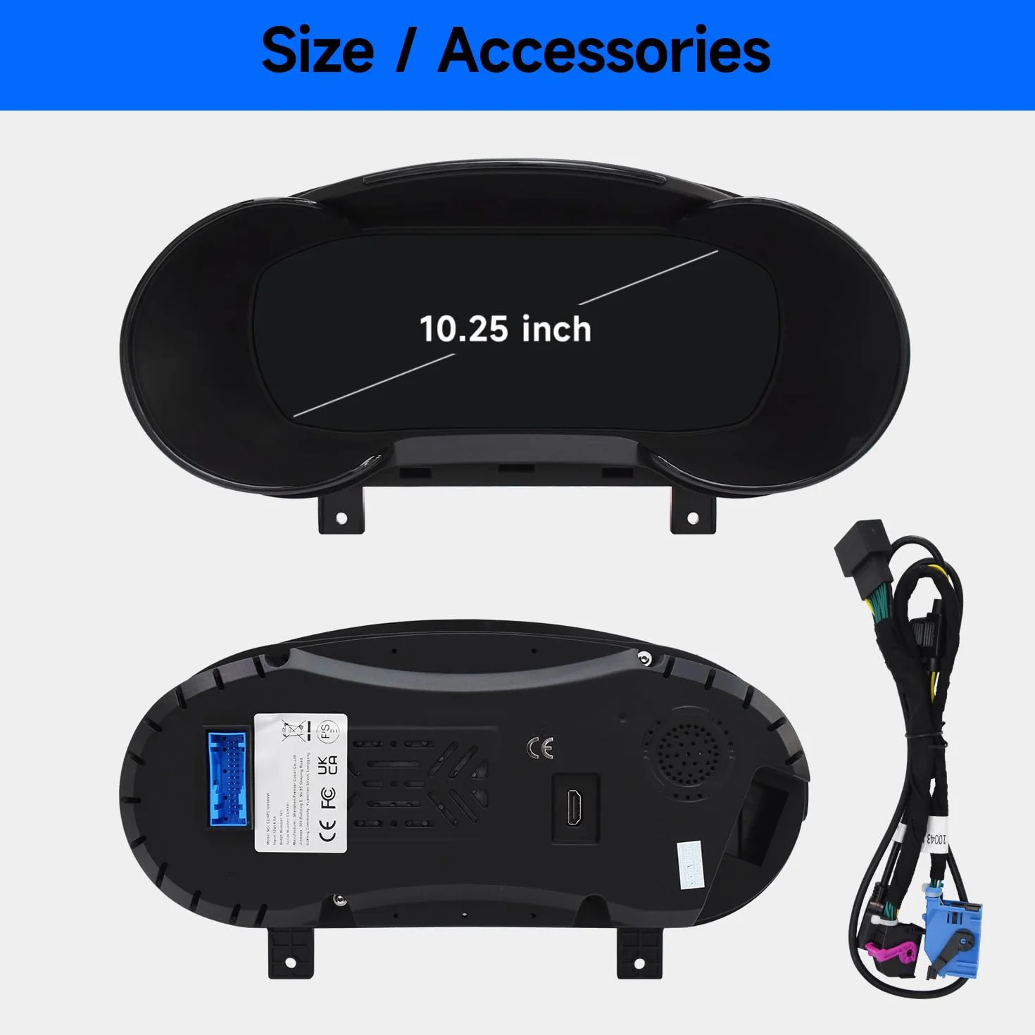VIBEX Tachimetro Digitale 10,25 per Audi A3, S3, RS3 8V 2013-2019 |Virtual Cockpit LCD Full HD | Apple CarPlay Android Auto Wireless | Navigazione GPS | Plug & Play | Comandi al Volante |