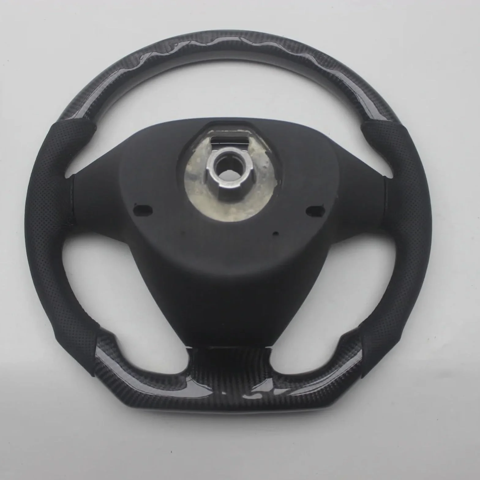 Volante di ricambio in fibra di carbonio con pelle compatibile con SAAB 93 9-3