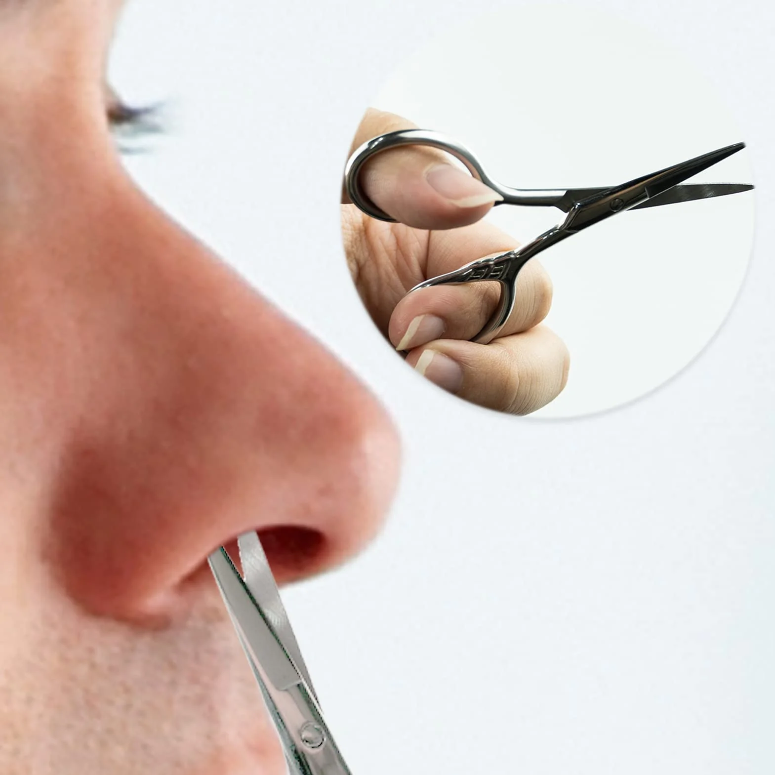 Forbici di bellezza in acciaio inossidabile con punta dritta per sopracciglio capelli naso 1 pezzo