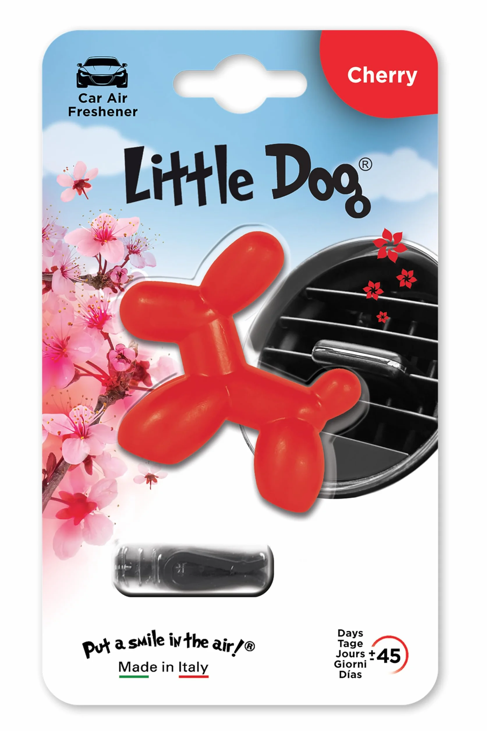 Little Joe Little Dog Profumatore in gel Profumo di ciliegia per auto, lunga durata 45 giorni