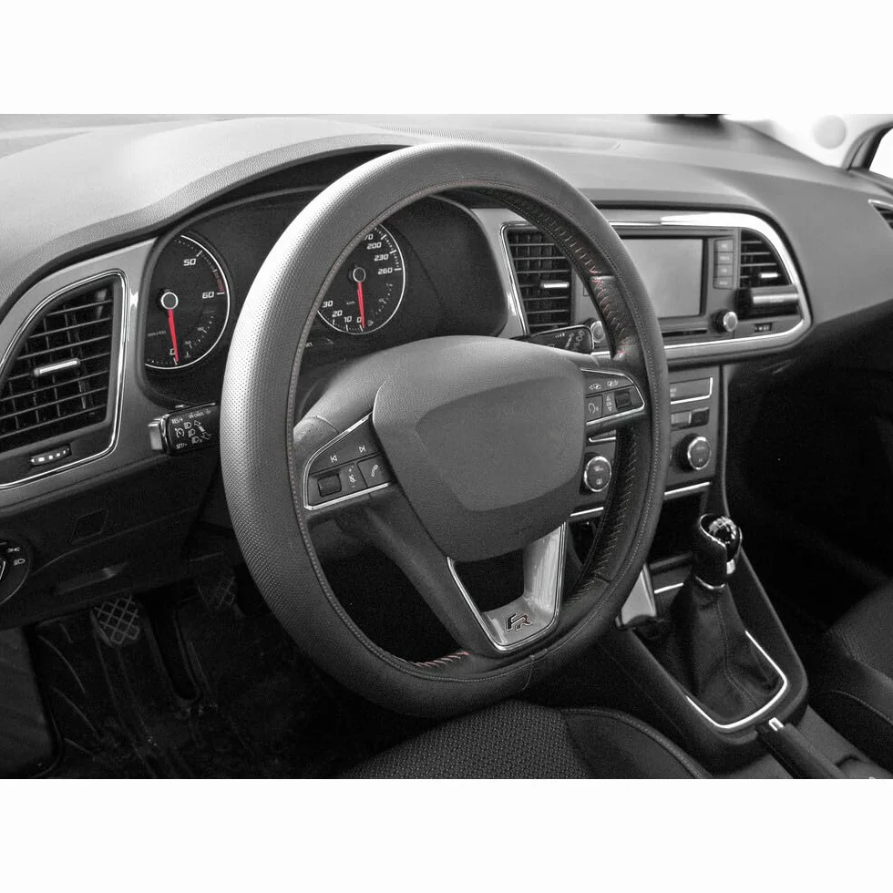 Lampa 32967 Skin-Cover, coprivolante Elasticizzato in Skeentex - Nero/Rosso - S - Ø 35/37 cm