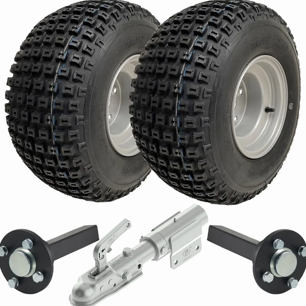ATV Quad Trailer Kit 18x9.50-8 Wanda Tire 4ply P322 7.00x8 Wheel Rims 1700 kg Capacity