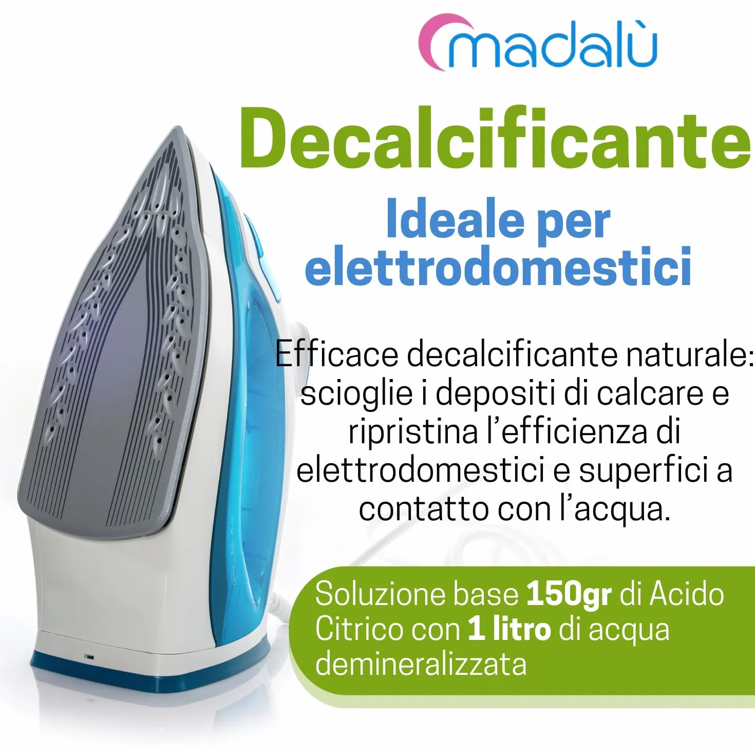 Acido Citrico in Polvere 3 kg per Pulizia Lavastoviglie e Lavatrice, Anticalcare Disincrostante