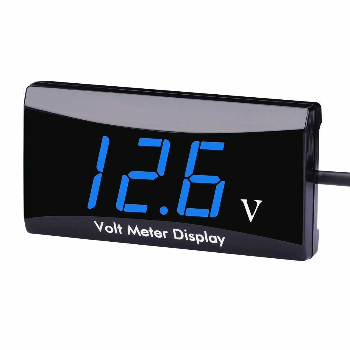 DollaTek Voltmetro Digitale con Display a LED misuratore del Pannello per Moto da Auto DC 12V - Carattere Blu