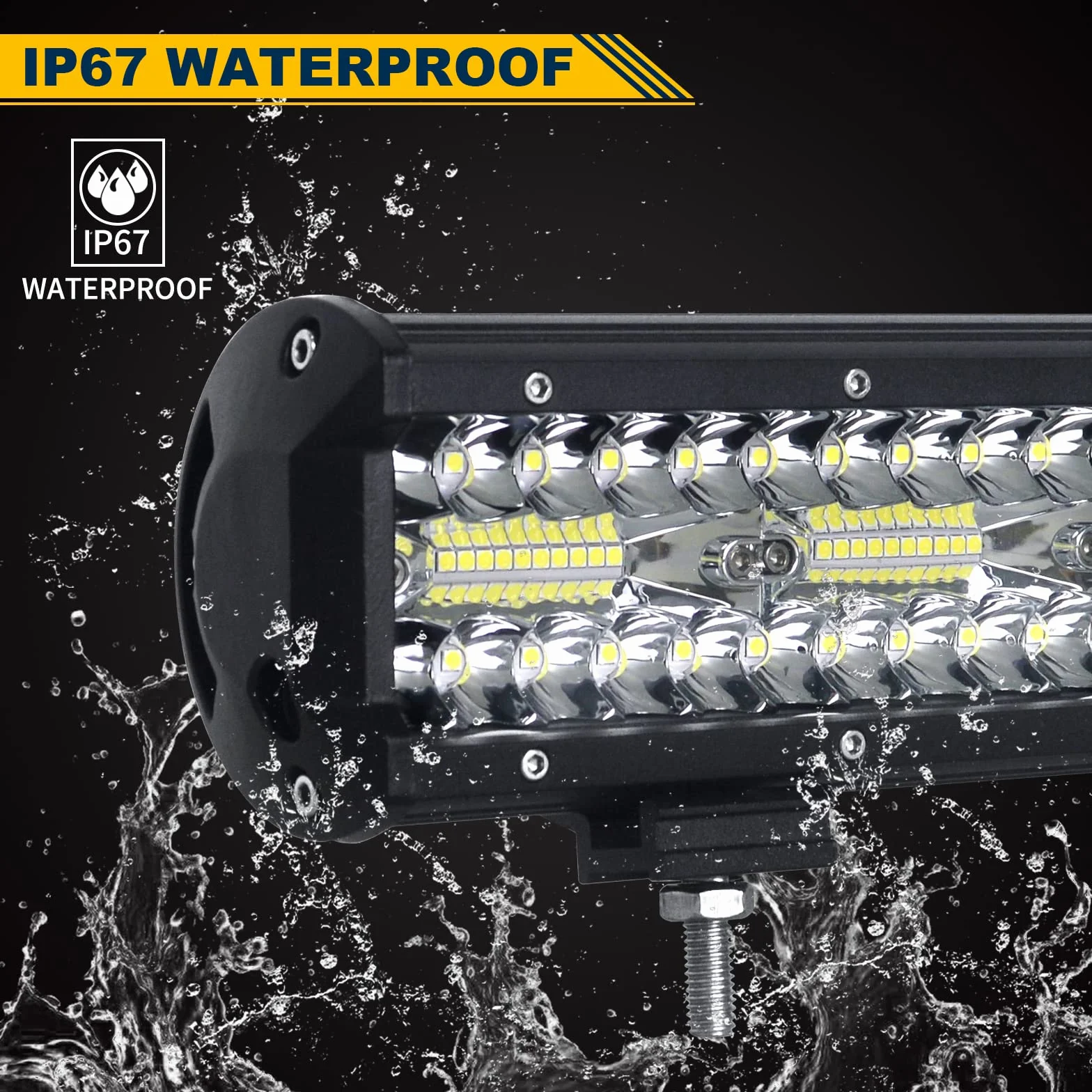SKYWORLD 2 Pcs 7 Pollici 18 cm 120W Faro da Lavoro LED 12V Toggle Cablaggio Kit per 4x4 Moto Auto ATV SUV