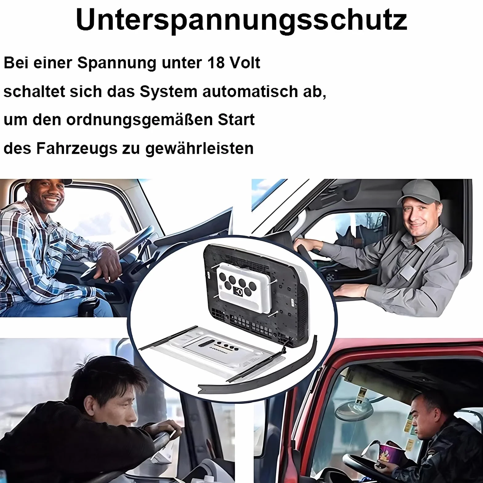 Condizionatore D'Aria DC 12V/24V per Camper RV, Elettrico All-In-One Senza Unità Esterna, Silenzioso per Camion Trattore Bus Caravan, Aria Condizionata da Tetto Bianco(Cooling Only,12v)