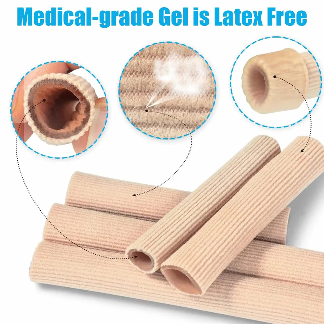 Copri Dita in Gel Tagliabile Protezione Dita Piedi in Silicone 15 cm 5 Pezzi