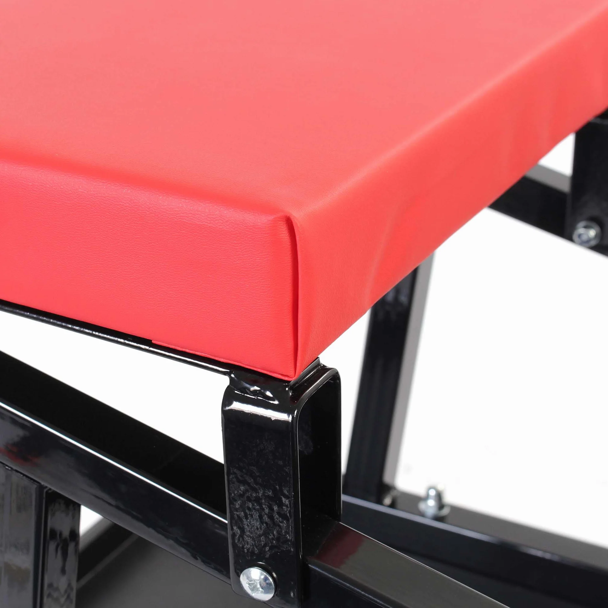 Wiltec Sgabello da Officina con Ruote 2in1 Portata 160 kg carrello e scaletta