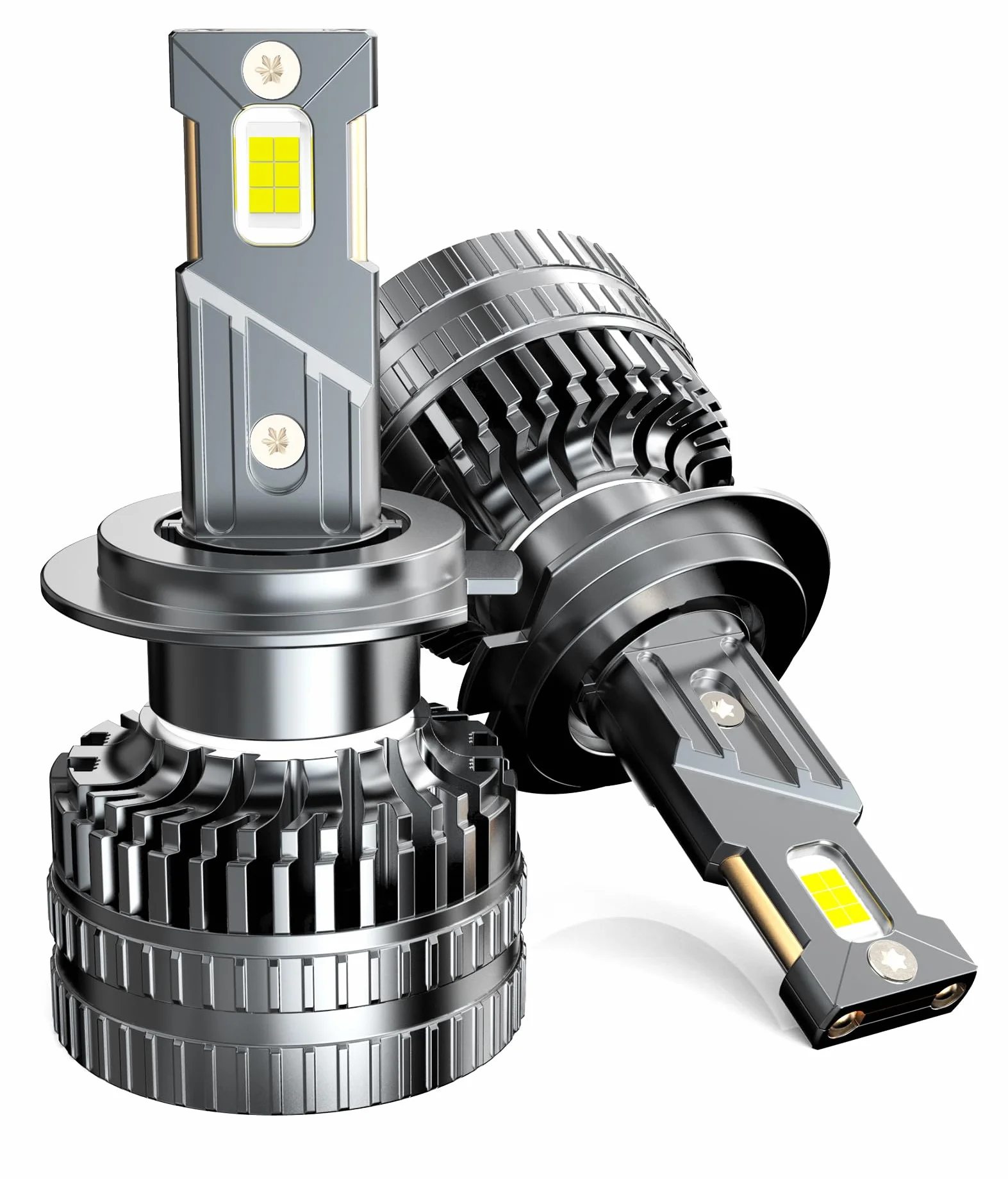 H7 LED Lampadine Auto 130W 48000LM 6000K Luci Bianca 600%， Kit di Conversione per Fari Alogeni Auto, Luce Abbagliante o Anabbagliante 12V, Tubo di Rame Spesso,LED Lampada Luci,2 pezzi