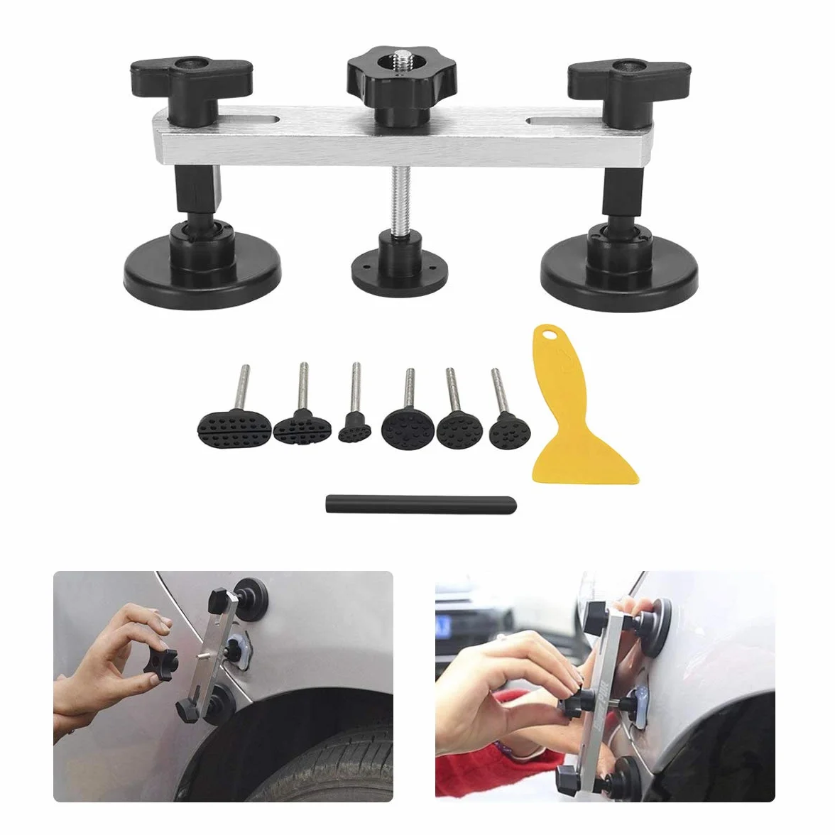 Kit riparazione ammaccatura 46PCS con pistola per colla a martello, penna riparazione auto frigorifero