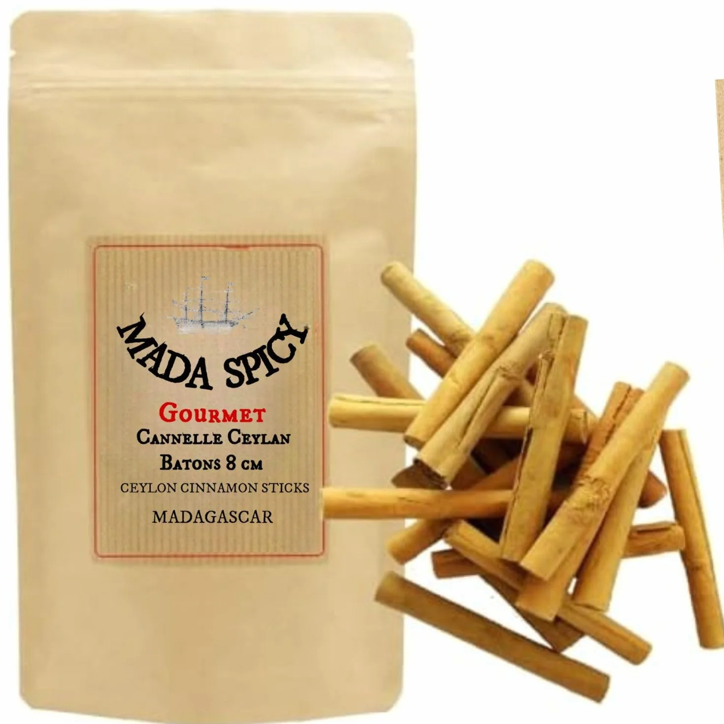 Cannella Ceylon di Madagascar 24 stecche 8cm 85g Gourmet