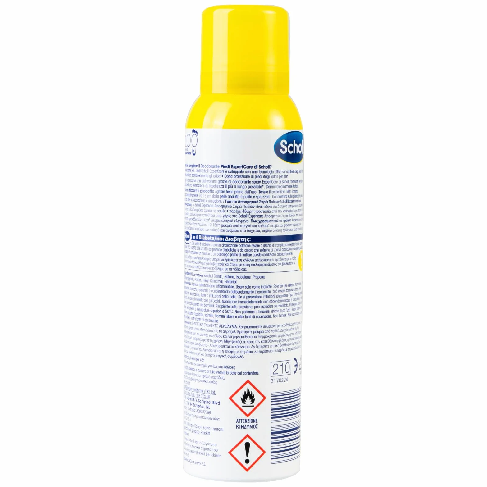Scholl Expert Care Deodorante Piedi Antiodore Spray 48h 150ml 3 Flaconi
