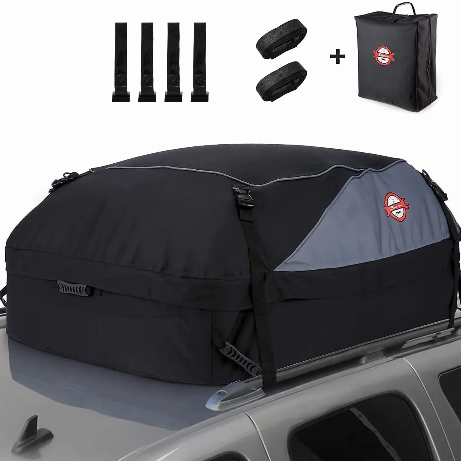 Borsa Per Tetto Auto Impermeabile 425L Sailnovo Box Pieghevole 1000D Con Cinghie Rinforzate Ganci Per Portiere