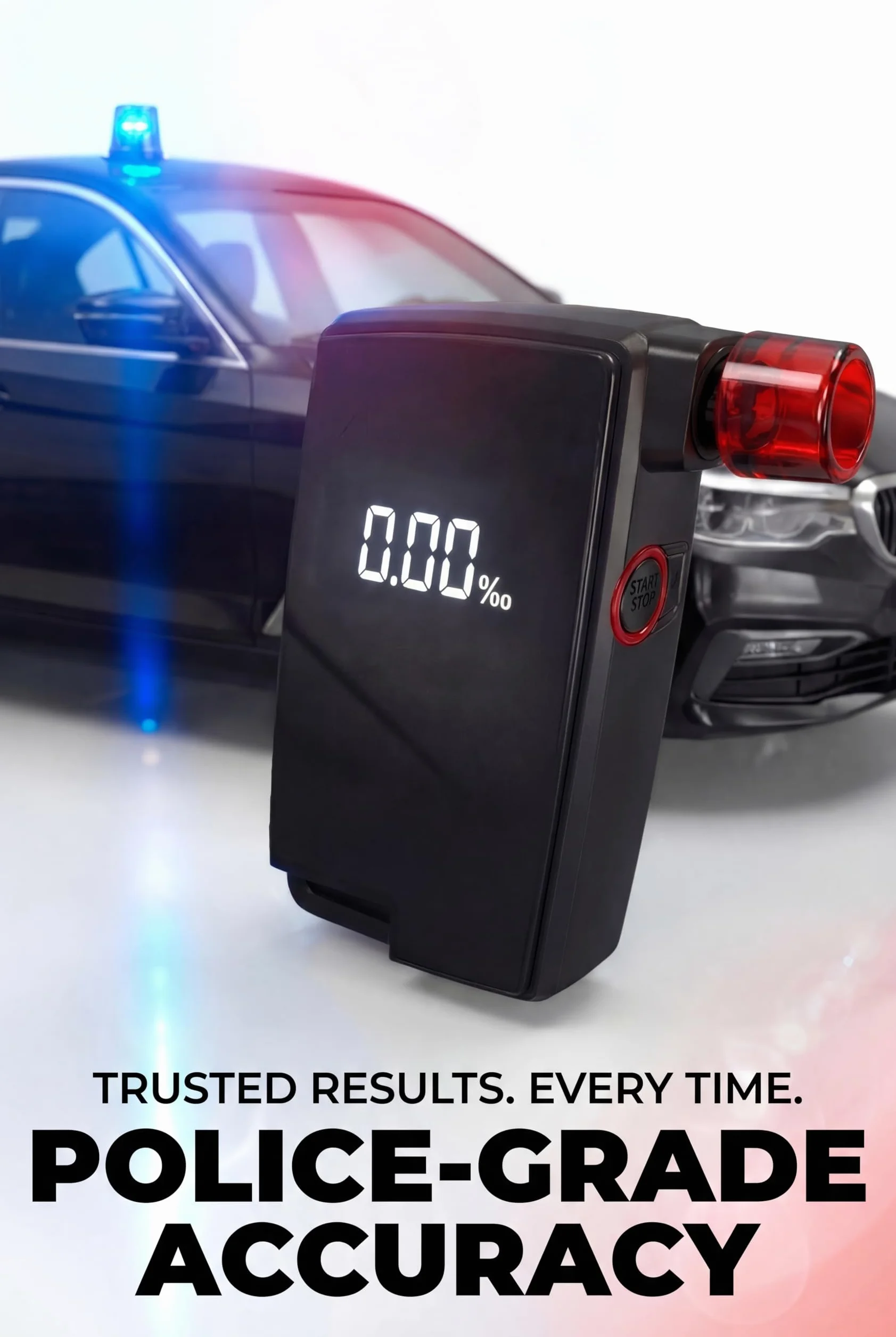 ACE XS Promilletester per autisti - mini etilometro polizeigenauer con portachiavi - alcoltest professionale per autovetture