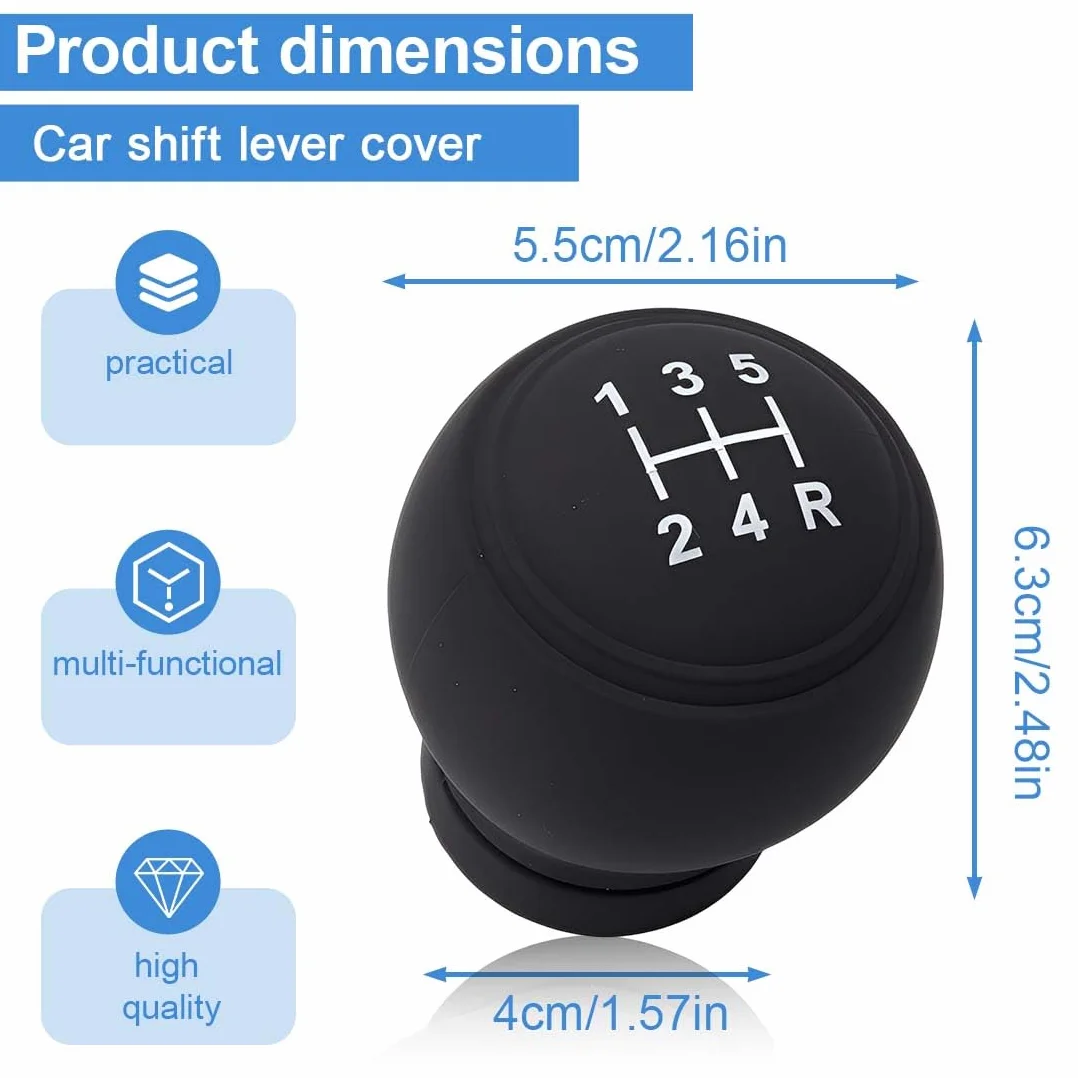 Auto Pomello Cambio 5 Marce Universale,Copertura in Silicone Antiscivolo Della Leva Resistente All'usura,Copri Pomello Cambio Auto,Pomello Cambio Universale,1 Pcs(Stile A)