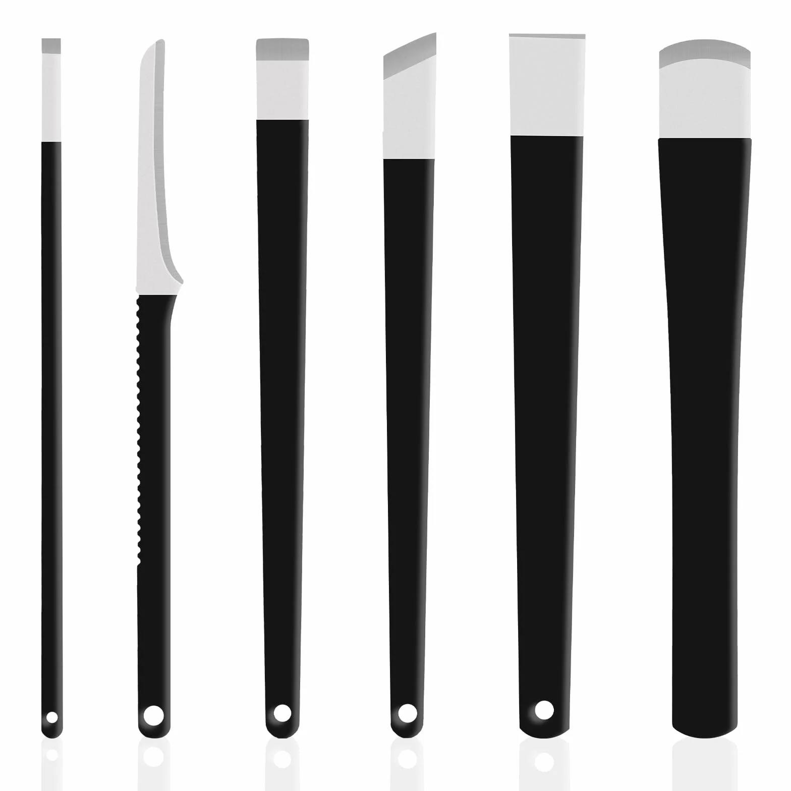 LOPHE Set Pedicure Professionale Acciaio Inox 6 Pezzi Kit Coltelli con Custodia Rimuovere Calli Pelle Morta
