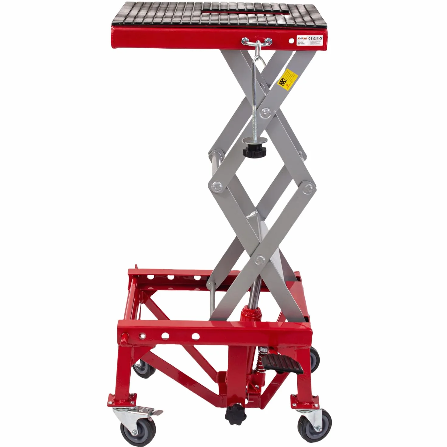 KATSU Tools Cavalletto Idraulico Alzamoto con Ruote, 135 kg