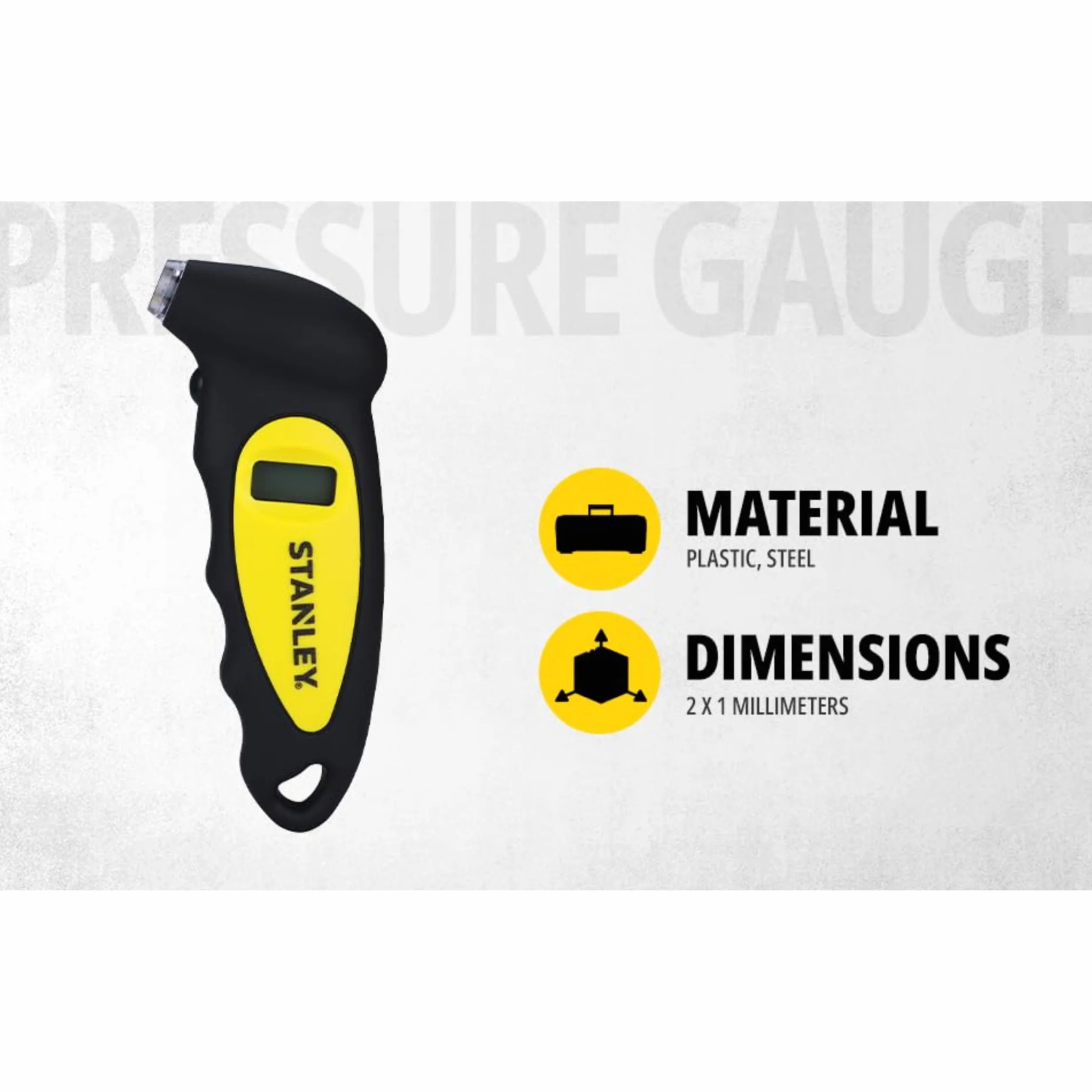 STANLEY Tester di pressione di pneumatico Digitale, nero STHT80874-0