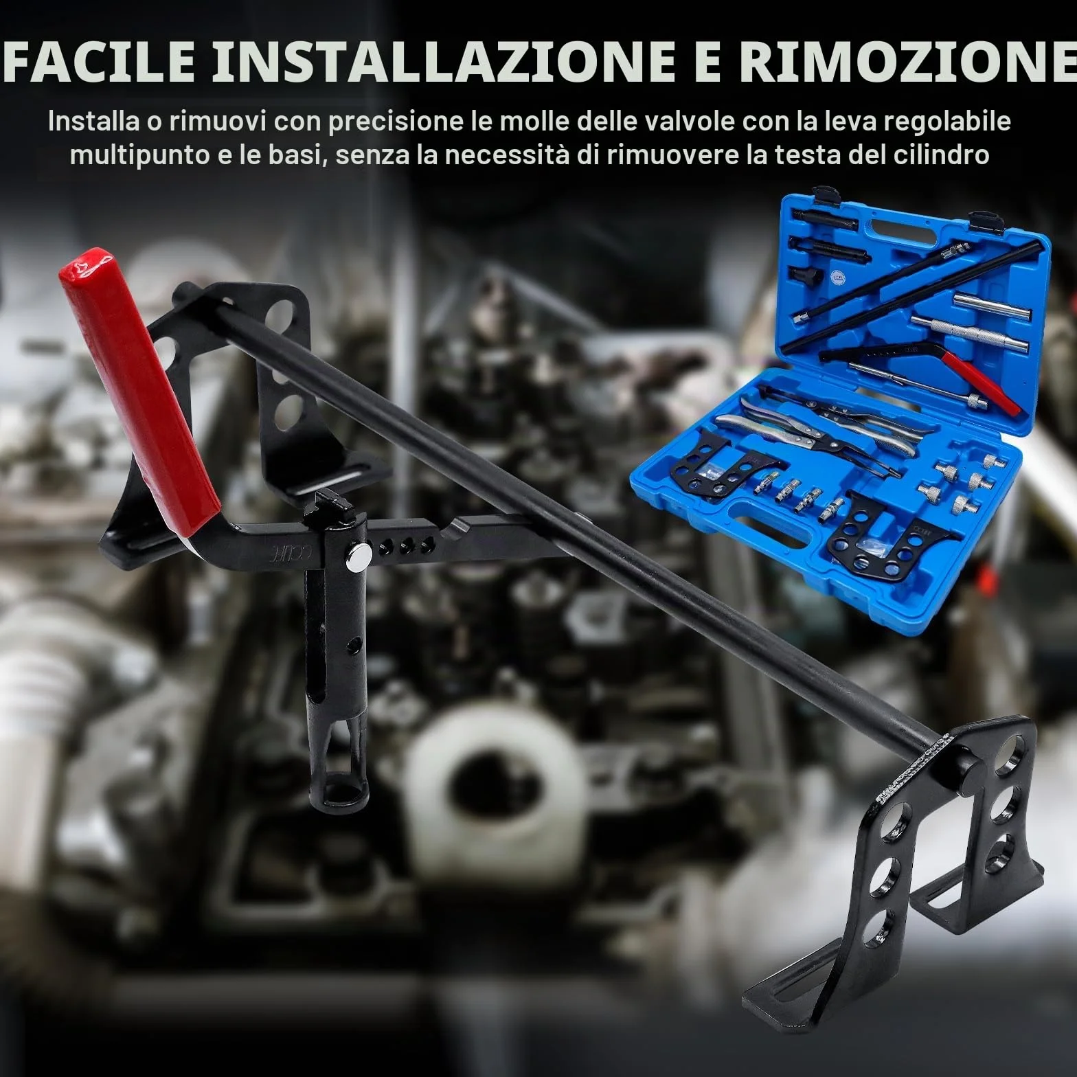 CCLIFE Set di Compressore per Molle Delle Valvole Rimozione OHC OHV CHV