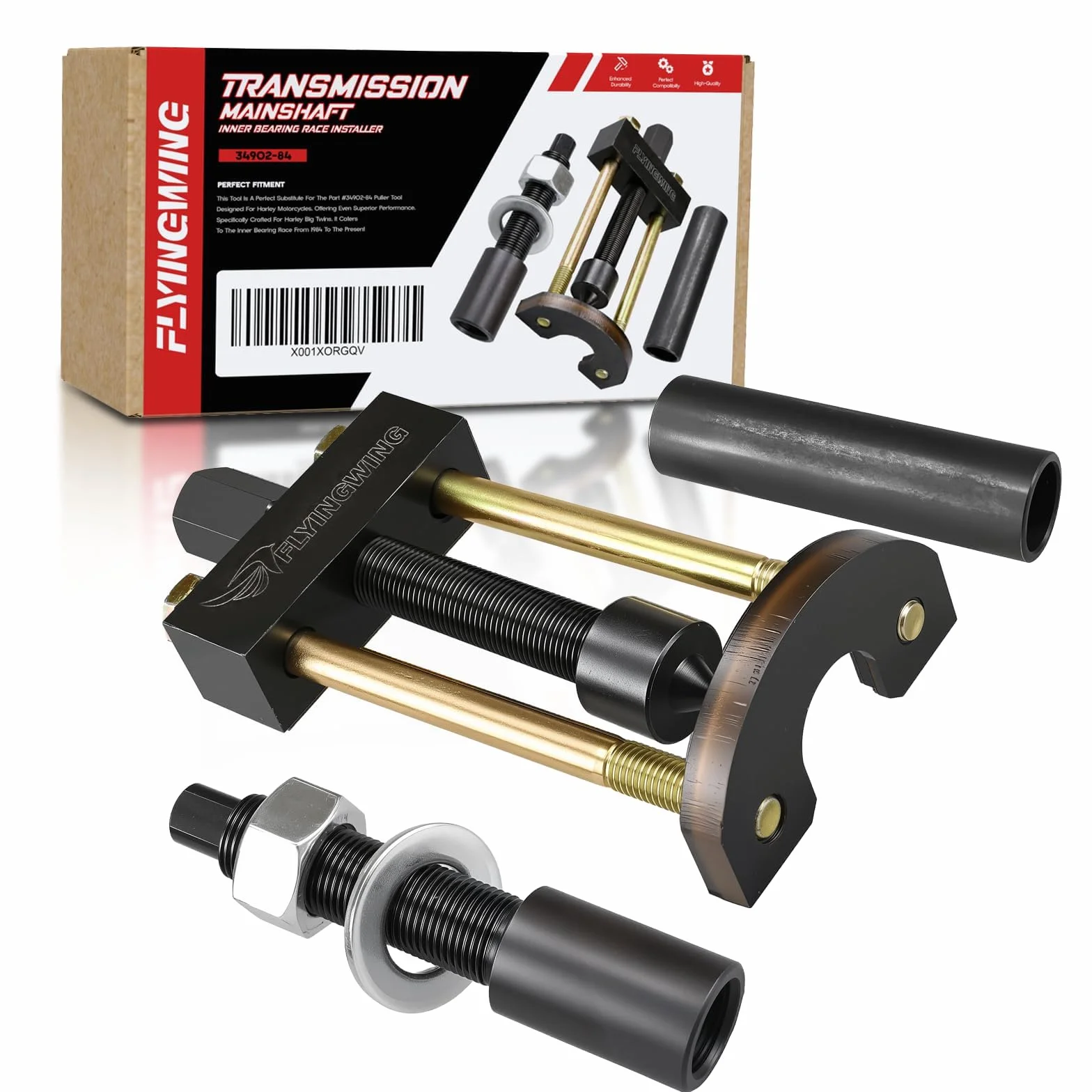 Installatore e estrattore per cuscinetti interni dell'albero principale della trasmissione compatibile con Harley Big Twins 1984-presente, sostituisce il numero di parte 34902-84