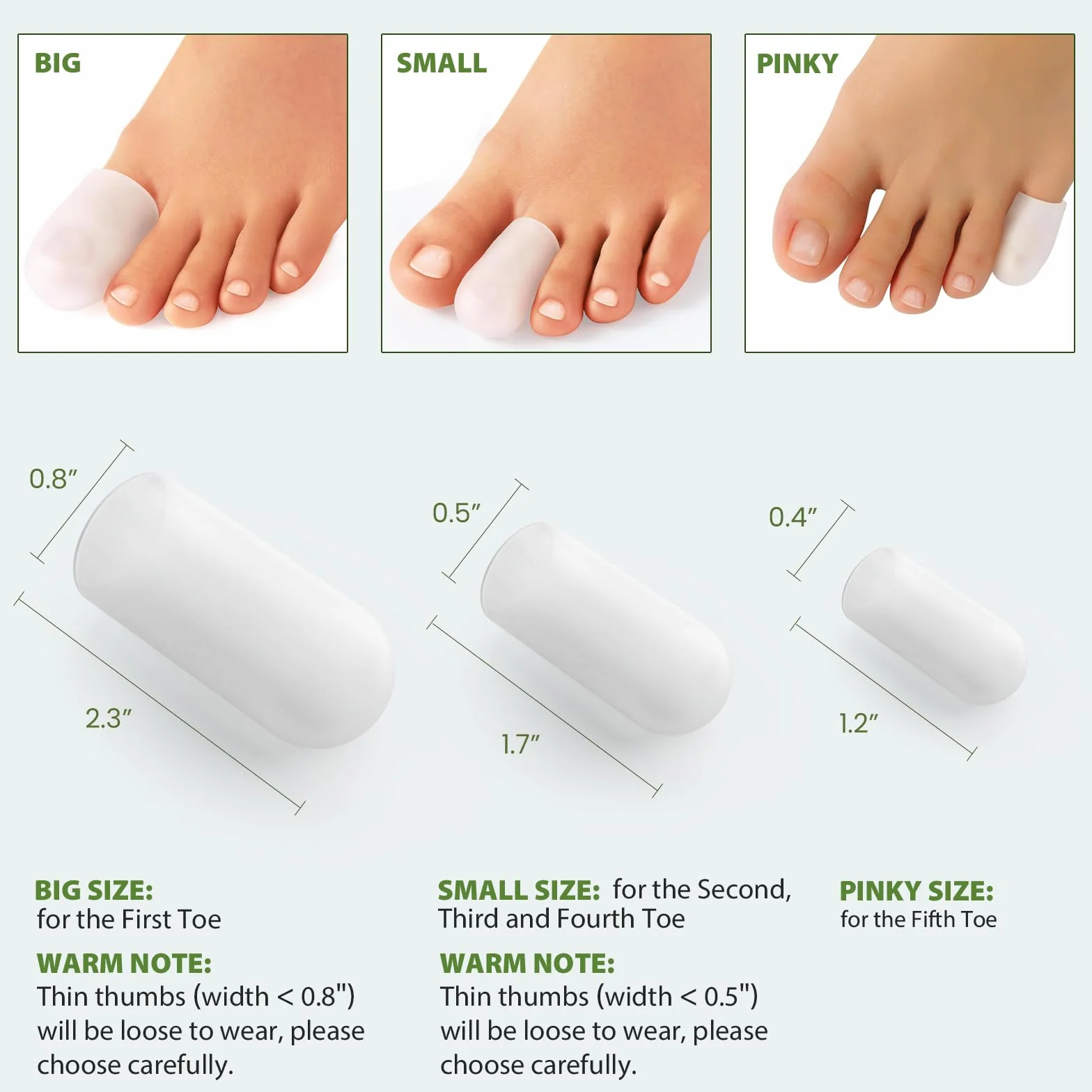 Bukihome Protezioni per Dita dei Piedi in Gel, 8 Pezzi, Cuscino in Silicone per Donna e Uomo