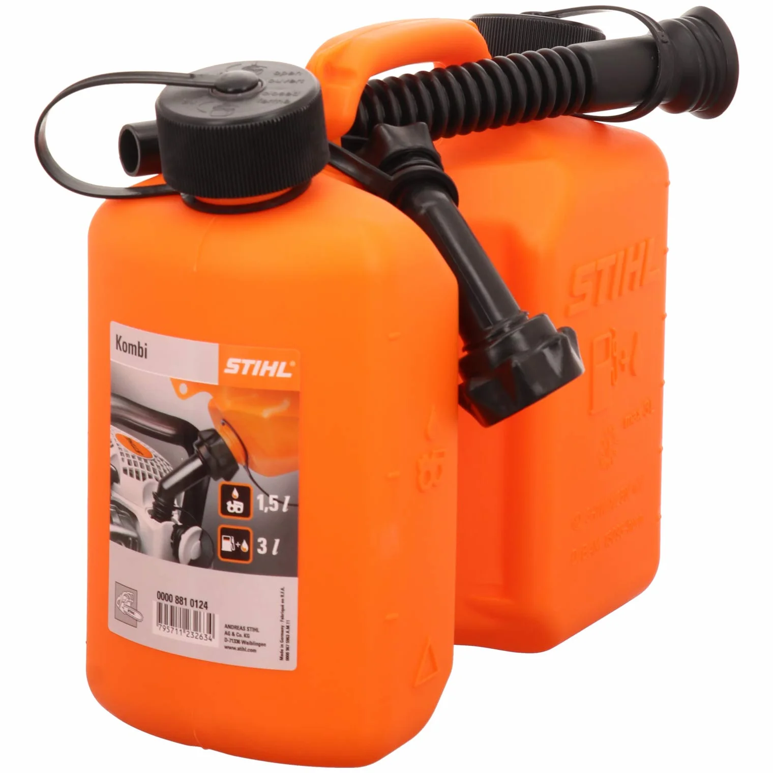 Stihl, taniche combinate standard da 3 e 1,5 litri, colore: arancione