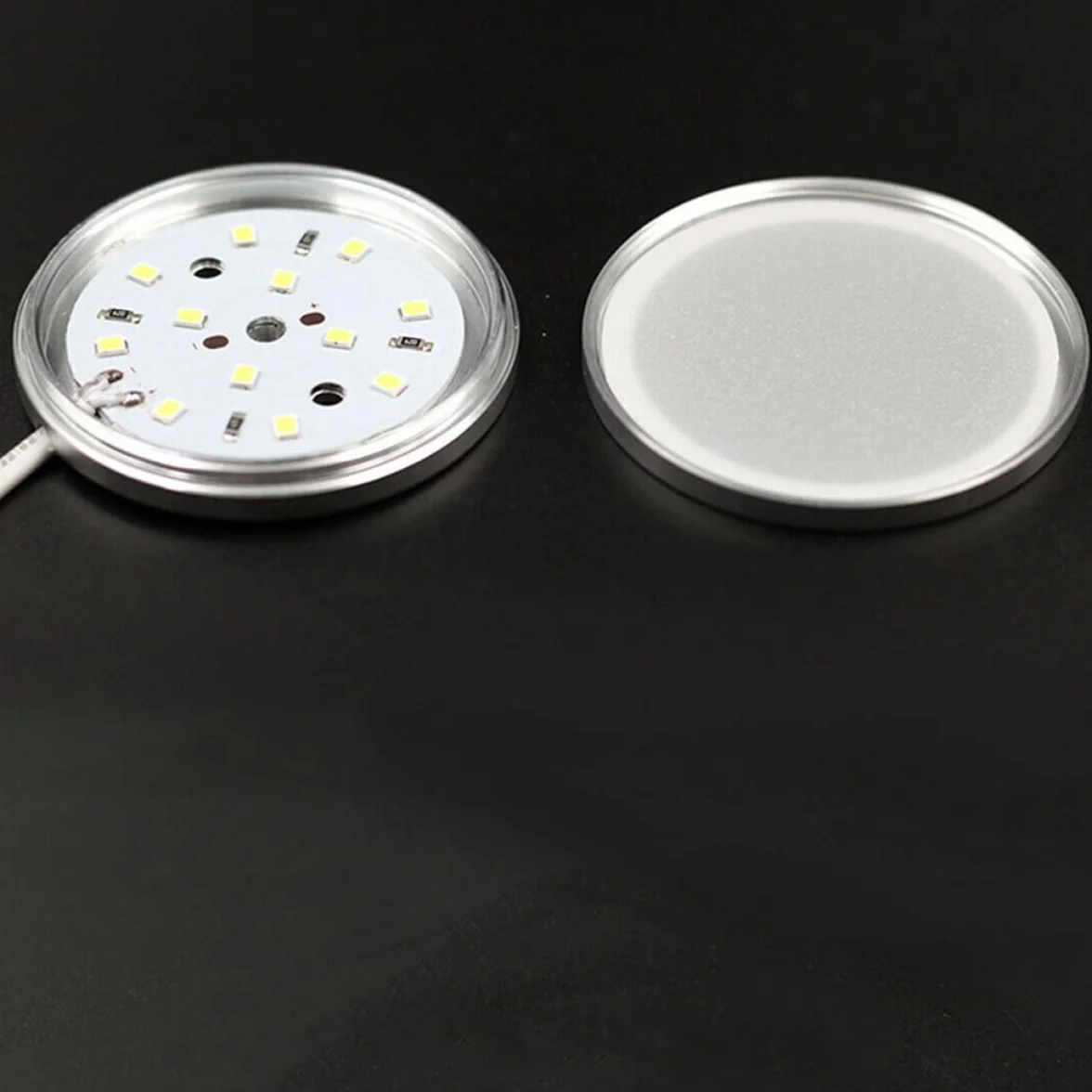 Lampada LED da Incasso 12V Rotonda 4 Pezzi per Camper Luce Soffitto Bianca Faretto LED Compatto Alluminio