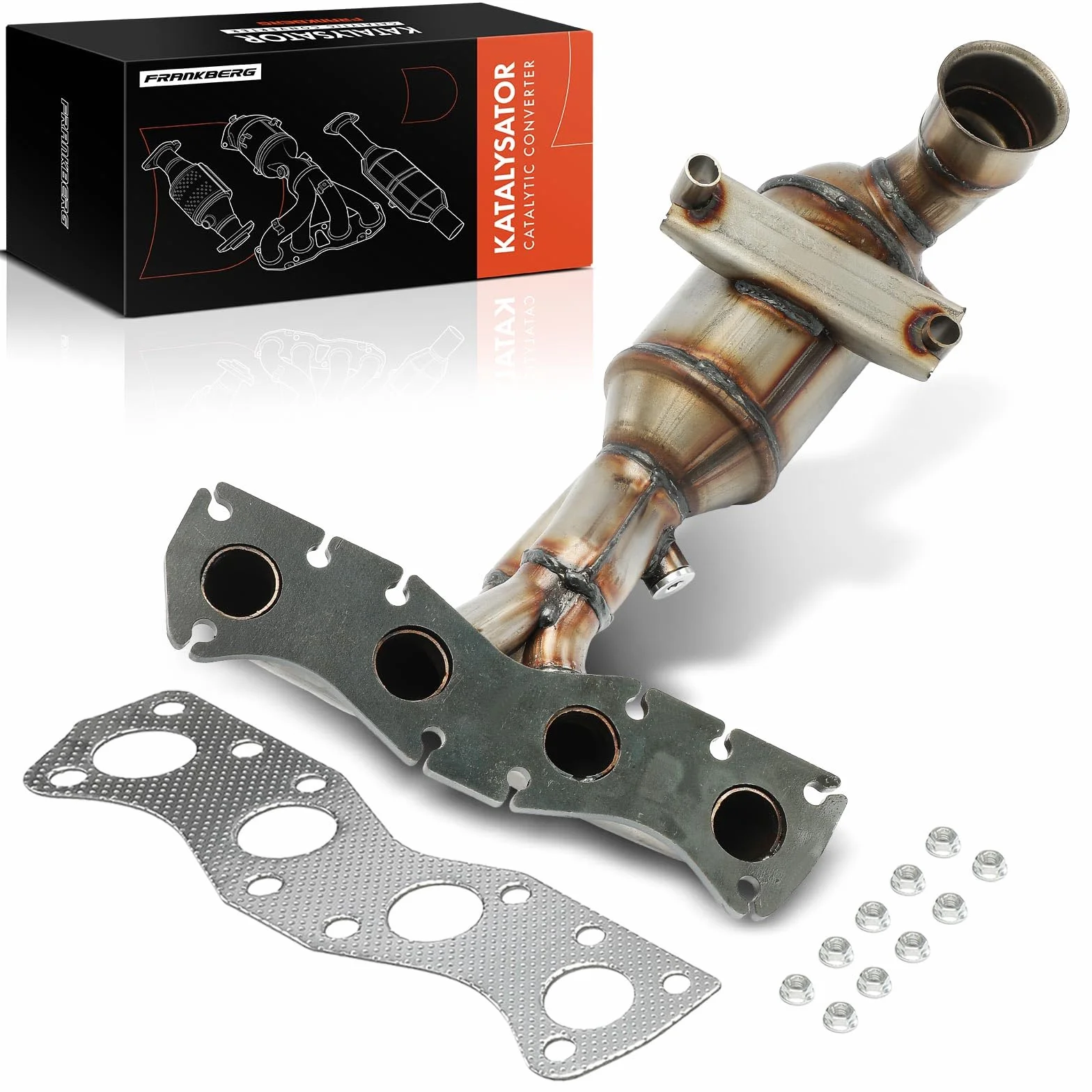 Frankberg Convertitore Catalitico Benzina Compatibile con C3 Picasso SH 1.4L 1.6L Min.i R56 1.4L 1.6L Min.i Cabriolet R57 1.6L 207 WA WC 1.4L 1.6L 308 CC 4B 1.6L Replace# 1609163980
