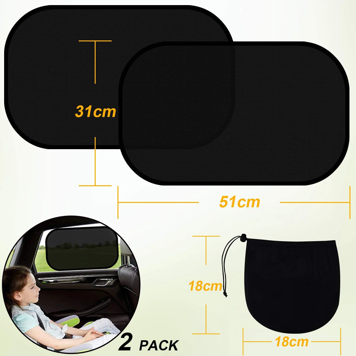Parasole Auto Bambini Universali Protezione UV per Neonati Animali