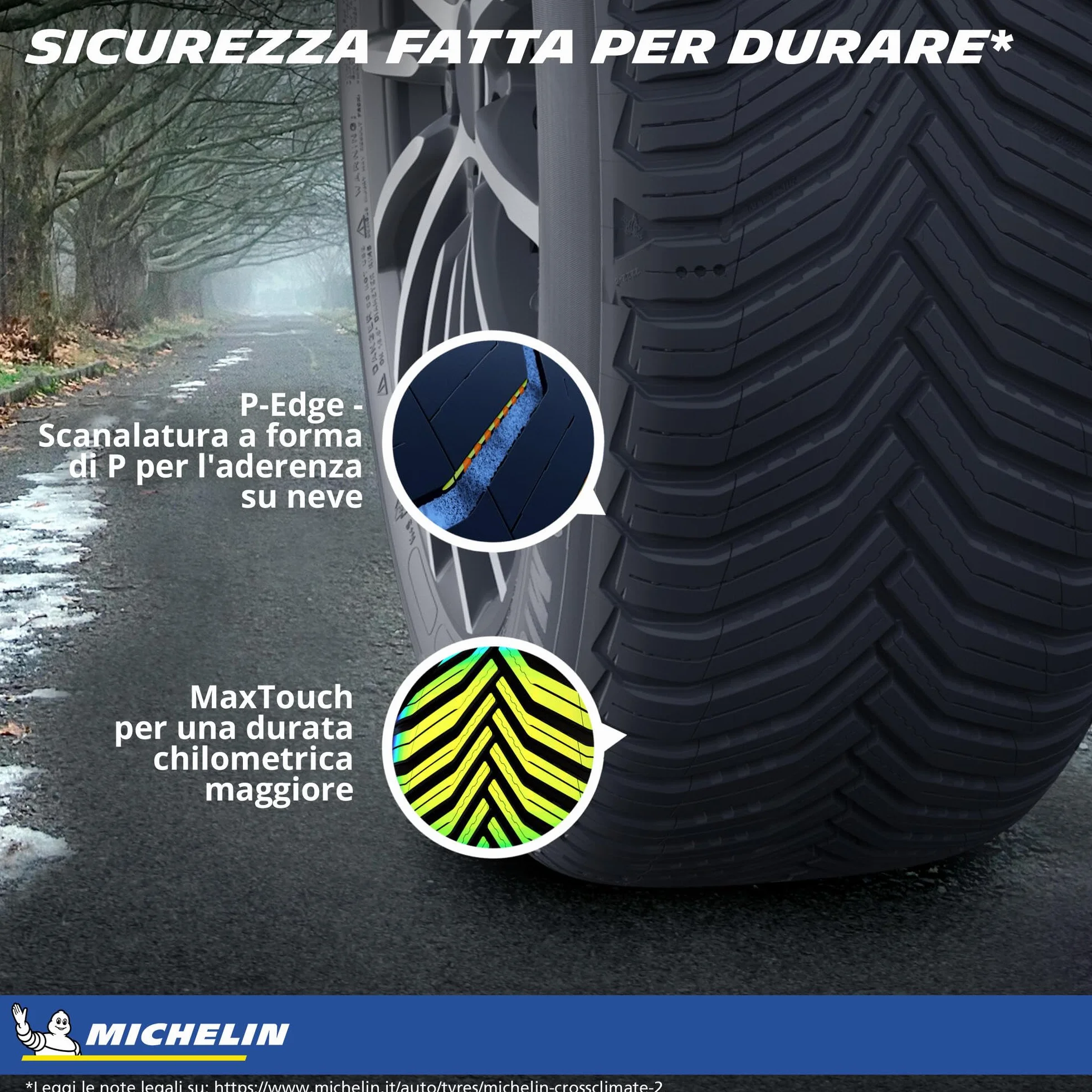 Pneumatico Tutte le stagioni Michelin CROSSCLIMATE 2 205/55R16 91V