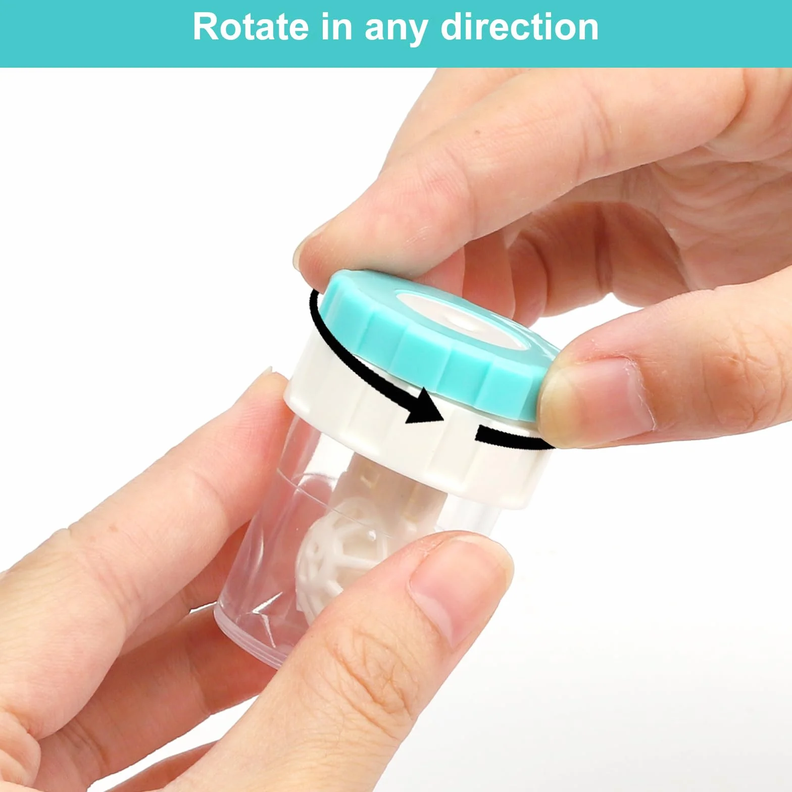 APOMOONS 5 pezzi porta lenti a contatto, Mini portalenti con cestino, contenitore lenti a contatto portatile 4,7x3,7cm